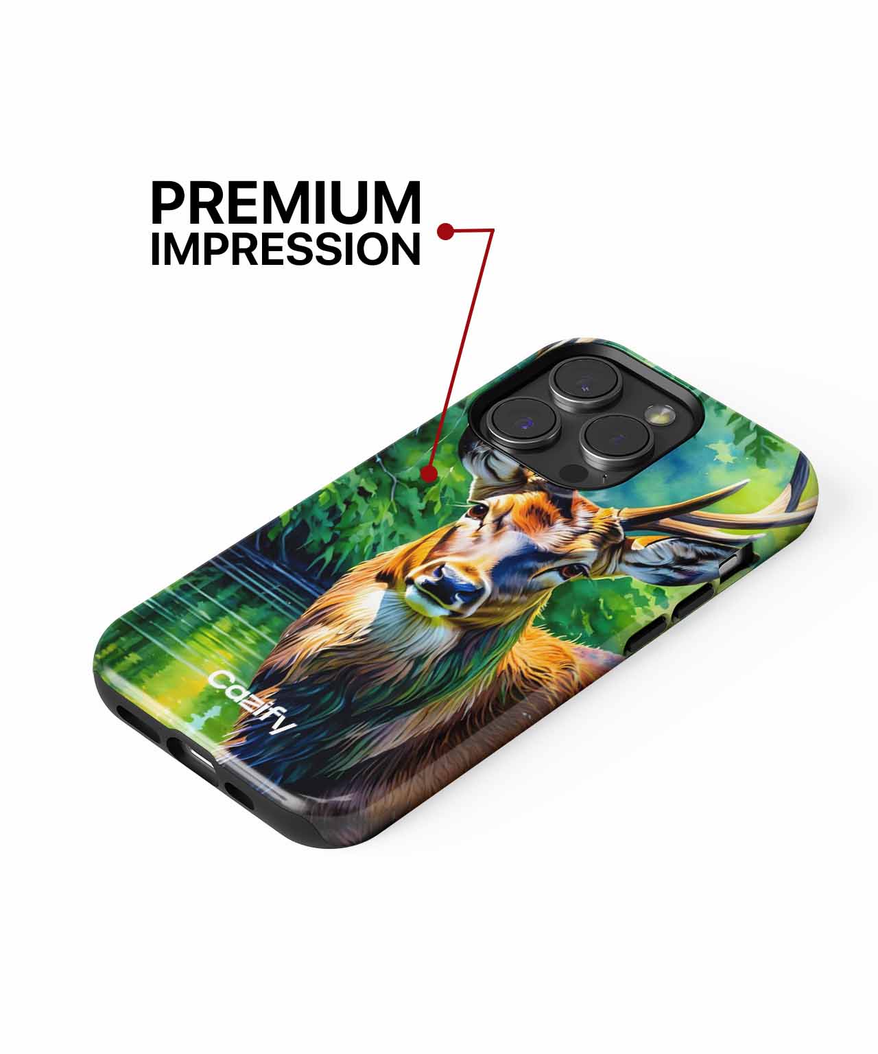 Majestic deer pausing for a selfie iPhone case Case Cazify - Delivery Canada