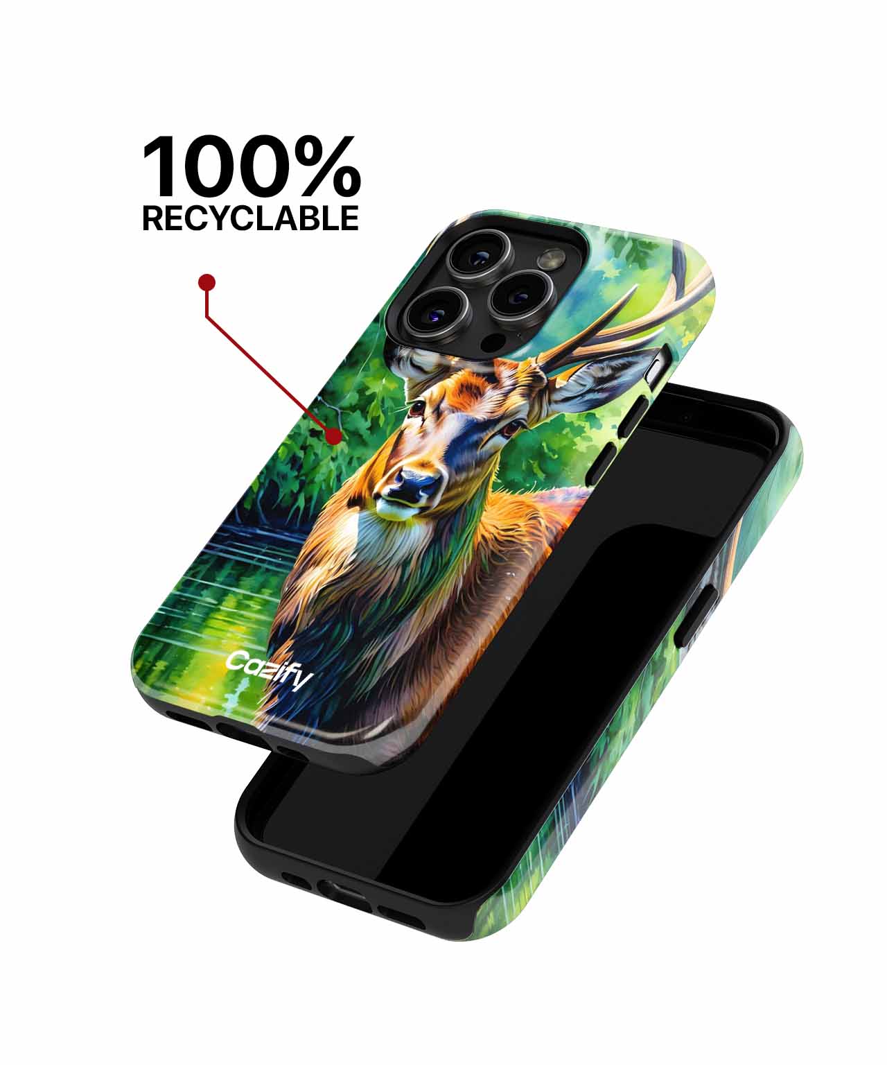 Majestic deer pausing for a selfie iPhone case Case Cazify - Delivery Canada