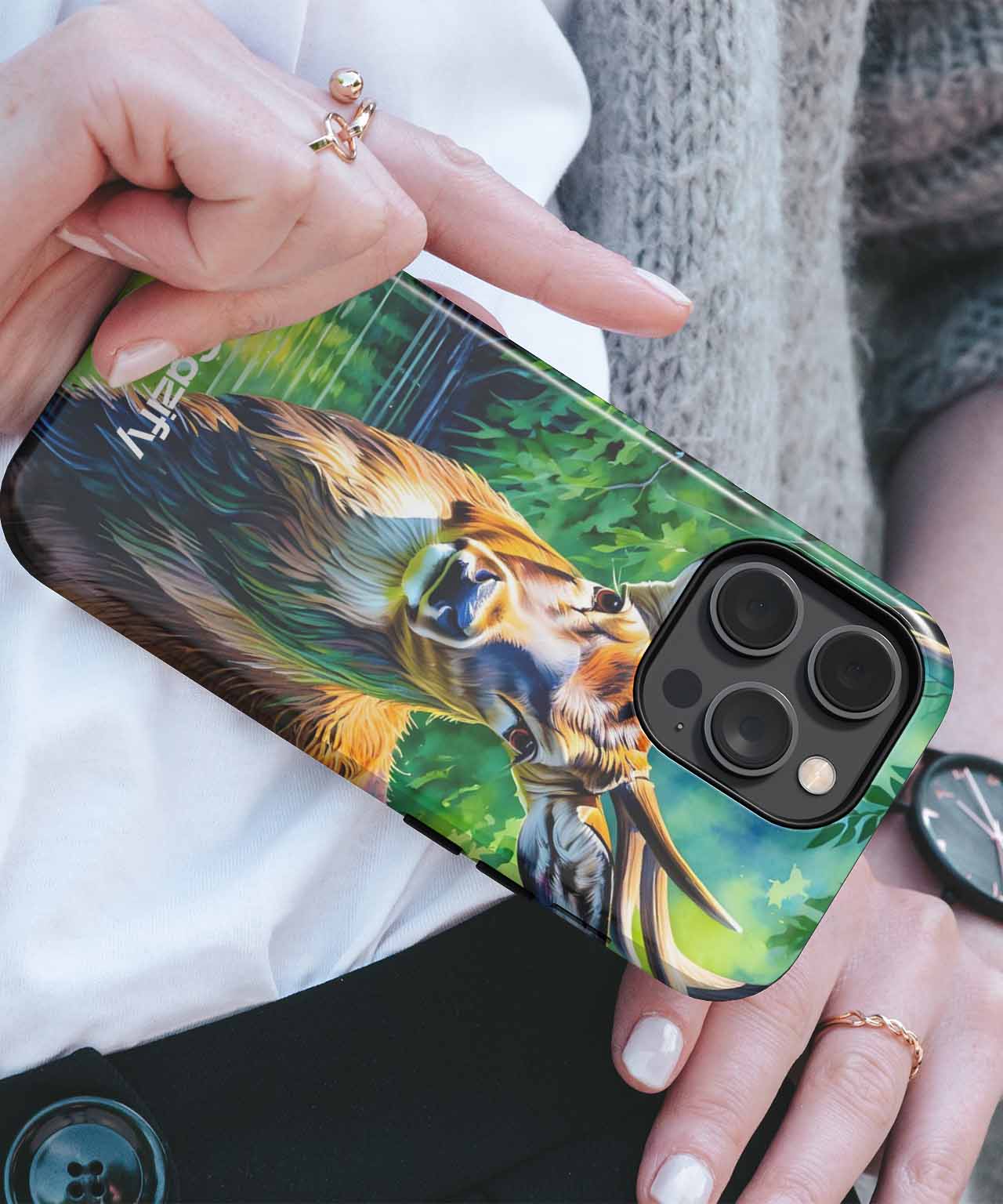 Majestic deer pausing for a selfie iPhone case Case Cazify - Delivery Canada
