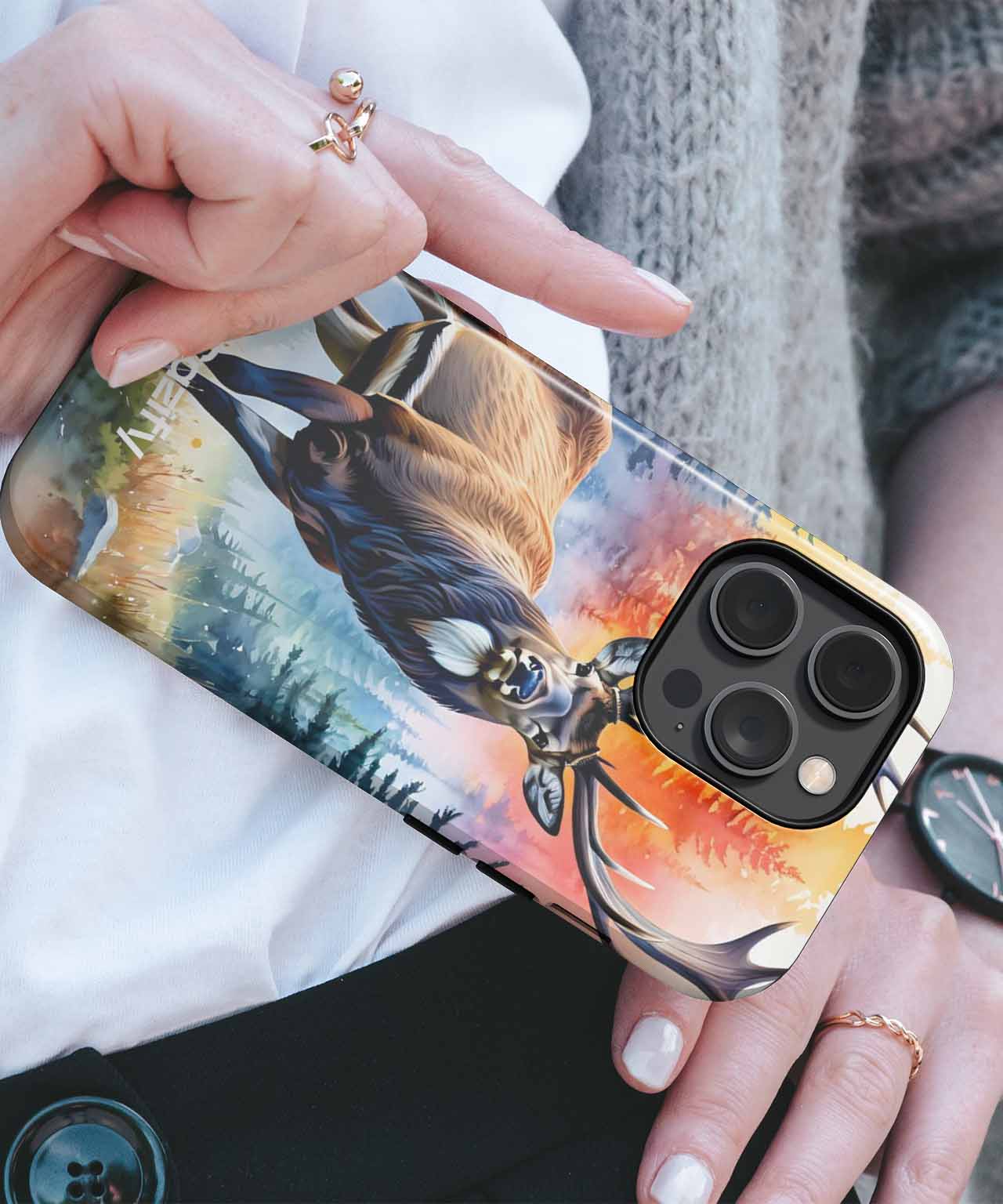 Majestic Forest King in Vibrant Colors iPhone case Case Cazify - Delivery Canada