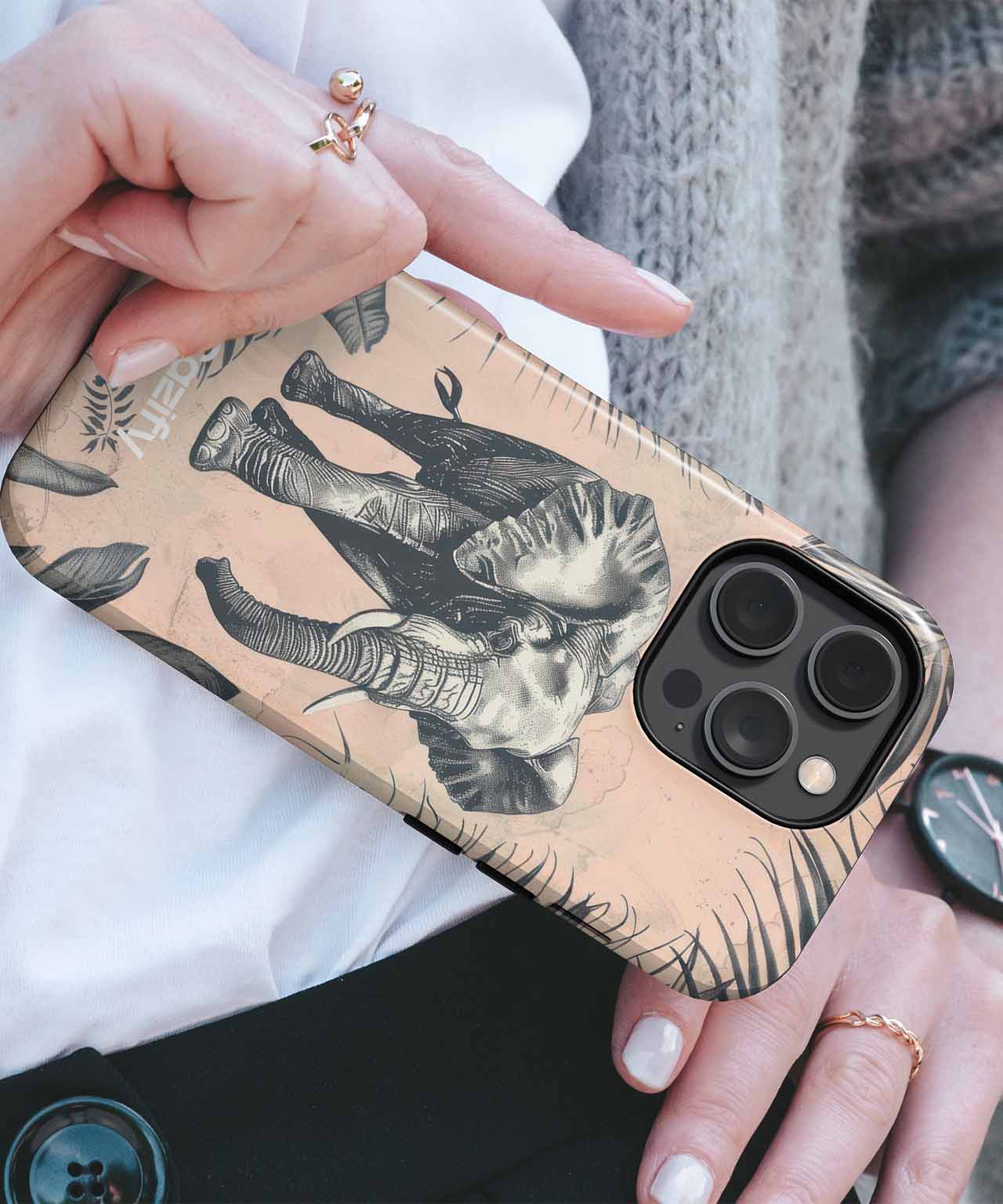 Majestic Grey Giant Strolling Through the Jungle iPhone case Case Cazify - Delivery Canada