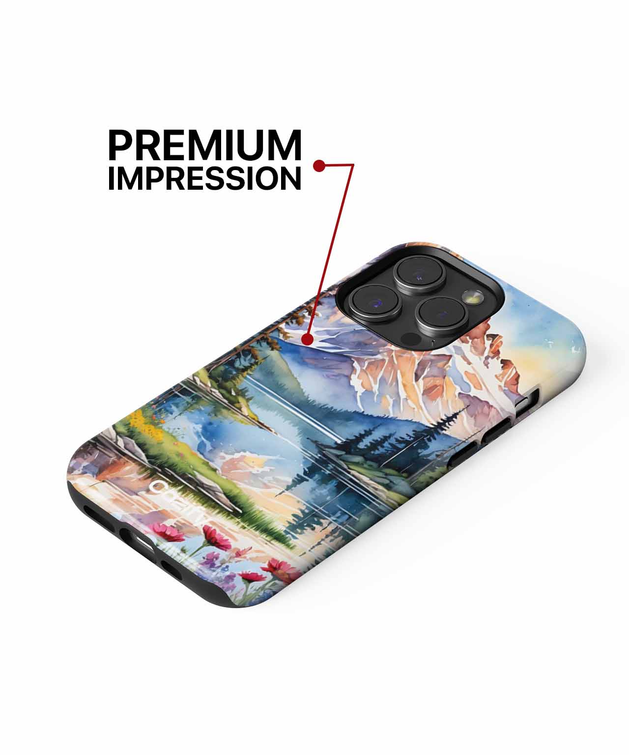 Majestic Mountain Reflection Beneath Colorful Flowers iPhone case Case Cazify - Delivery Canada