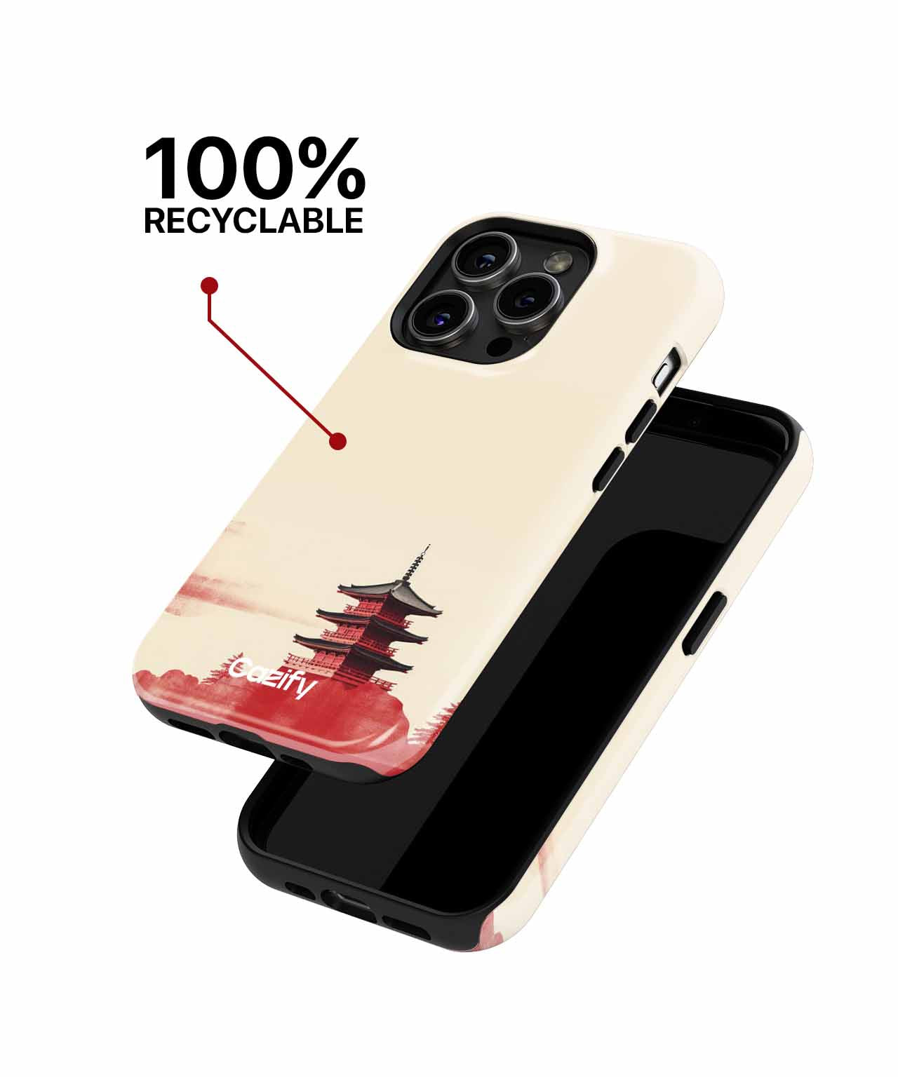 Majestic Red Pagoda Against Sunset iPhone case Case Cazify - Delivery Canada