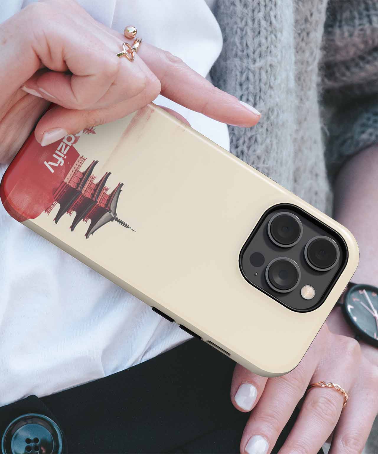 Majestic Red Pagoda Against Sunset iPhone case Case Cazify - Delivery Canada