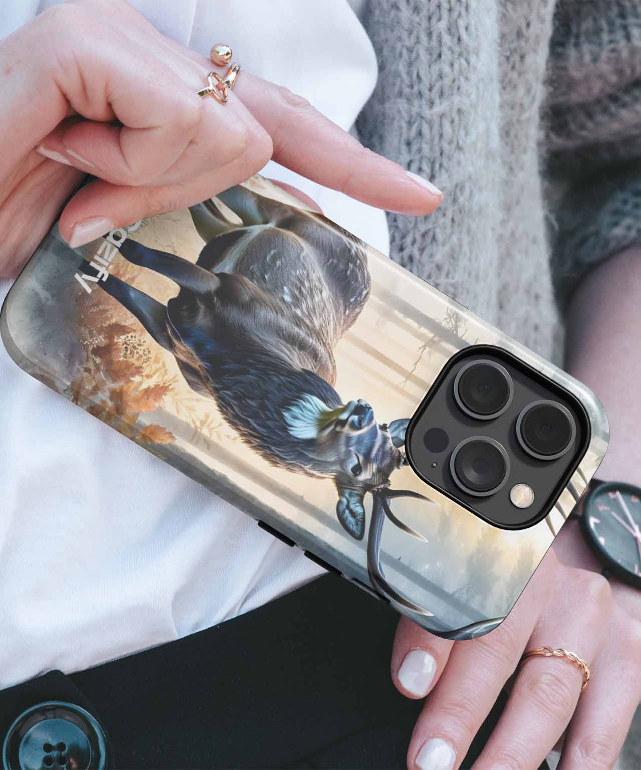 Majestic Stag in Enchanted Forest iPhone case Case Cazify - Delivery Canada