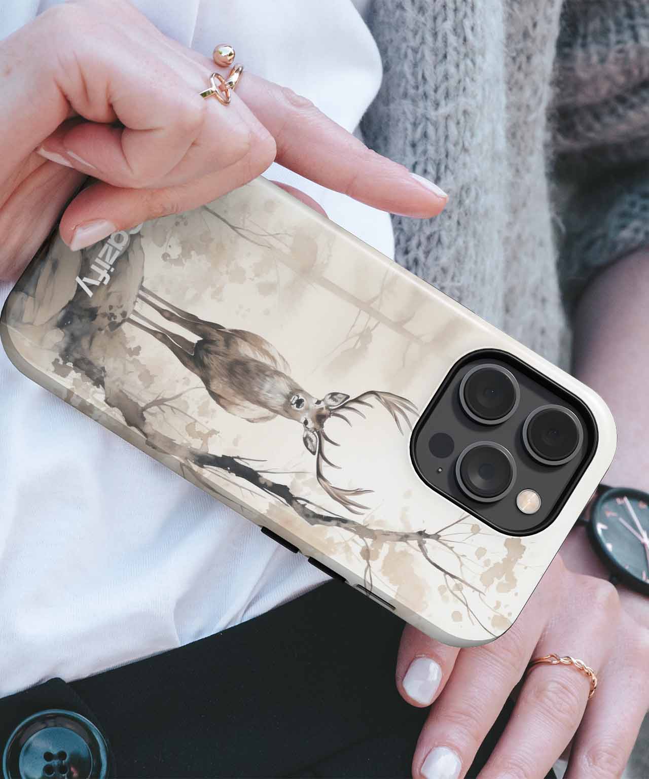 Majestic Stag in Serene Wilderness iPhone case Case Cazify - Delivery Canada