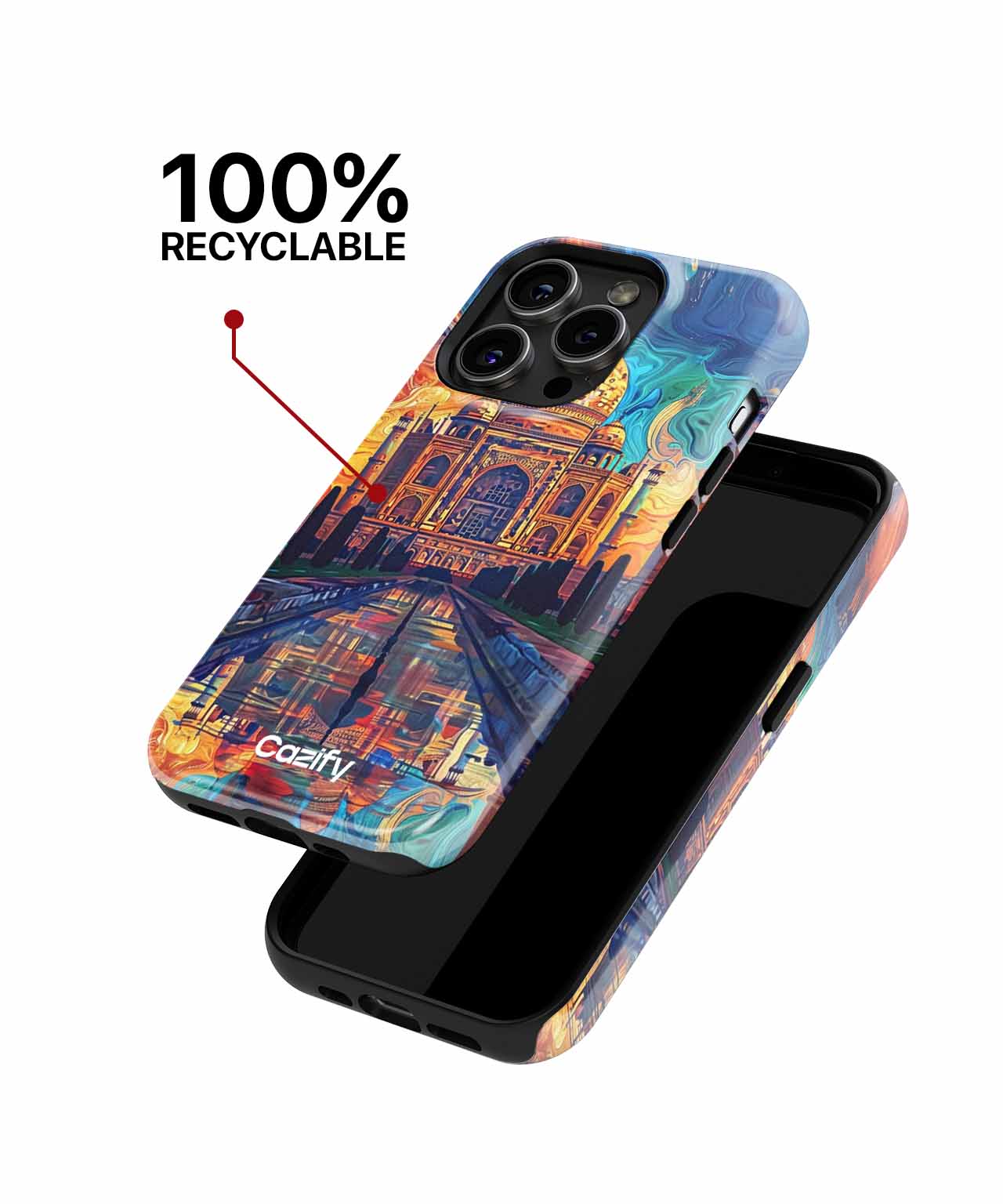Majestic Taj Mahal Reflections and Colors iPhone case Case Cazify - Delivery Canada
