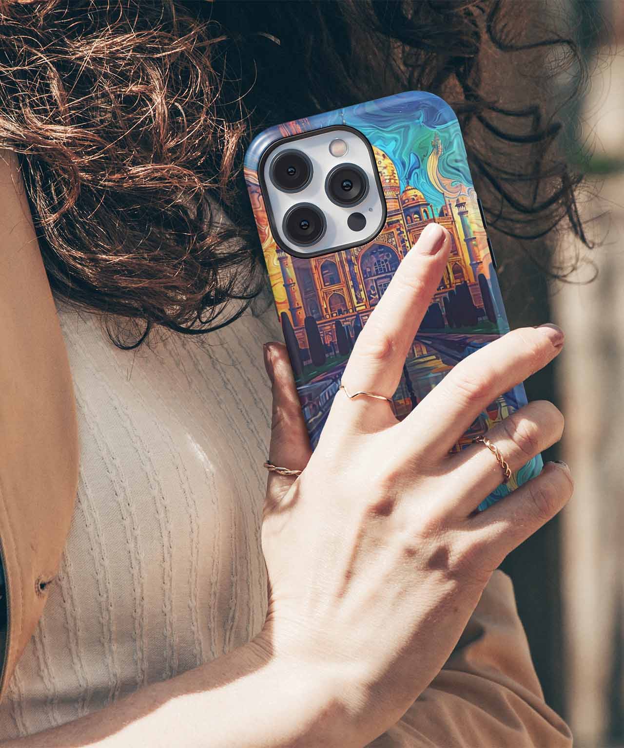 Majestic Taj Mahal Reflections and Colors iPhone case Case Cazify - Delivery Canada