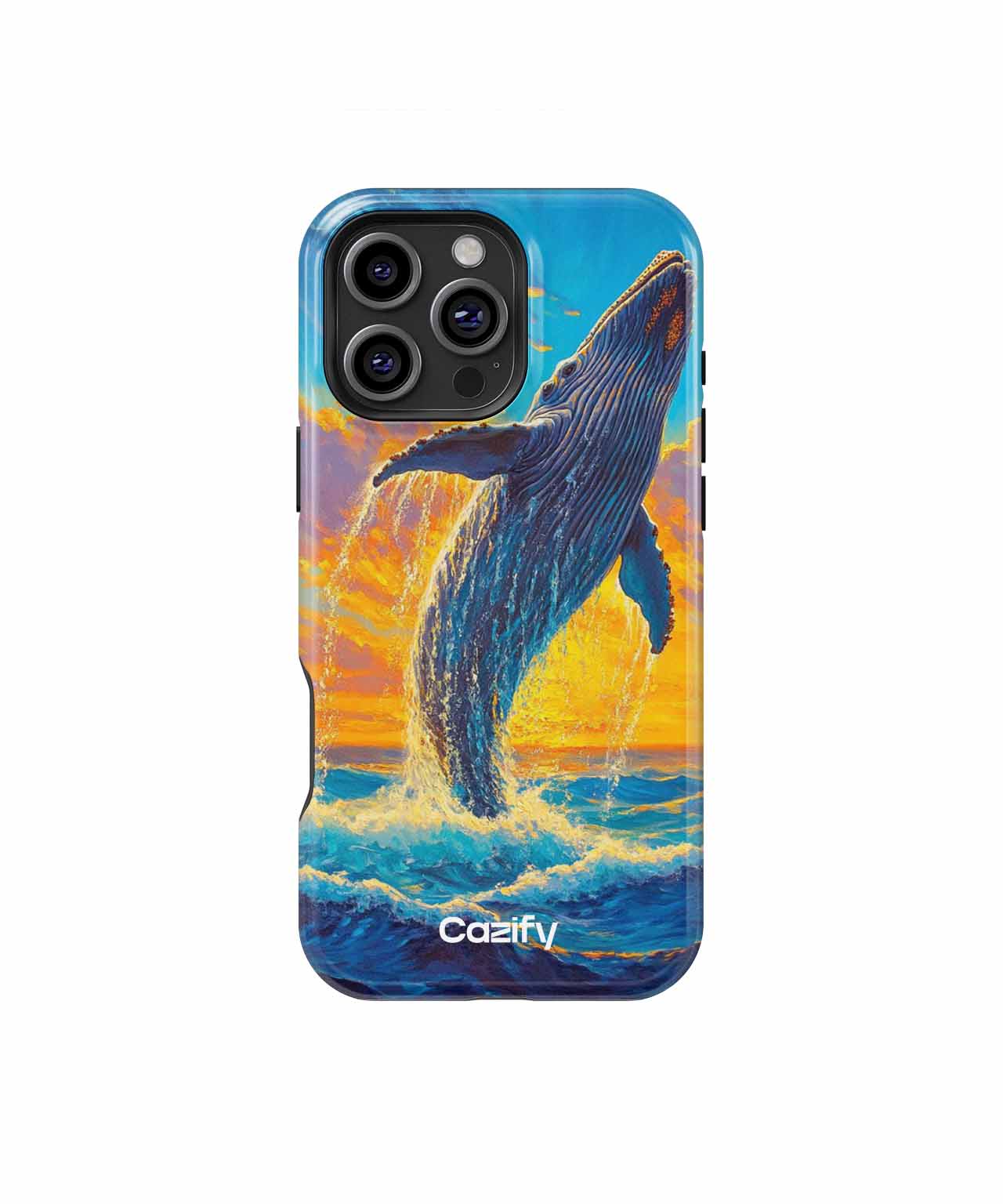 Majestic Whale Leaping through Sunset iPhone case Case Cazify - Delivery Canada