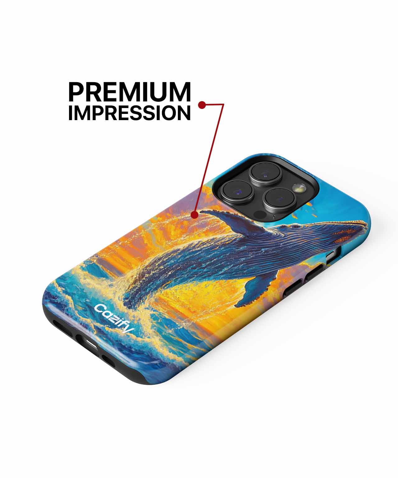 Majestic Whale Leaping through Sunset iPhone case Case Cazify - Delivery Canada