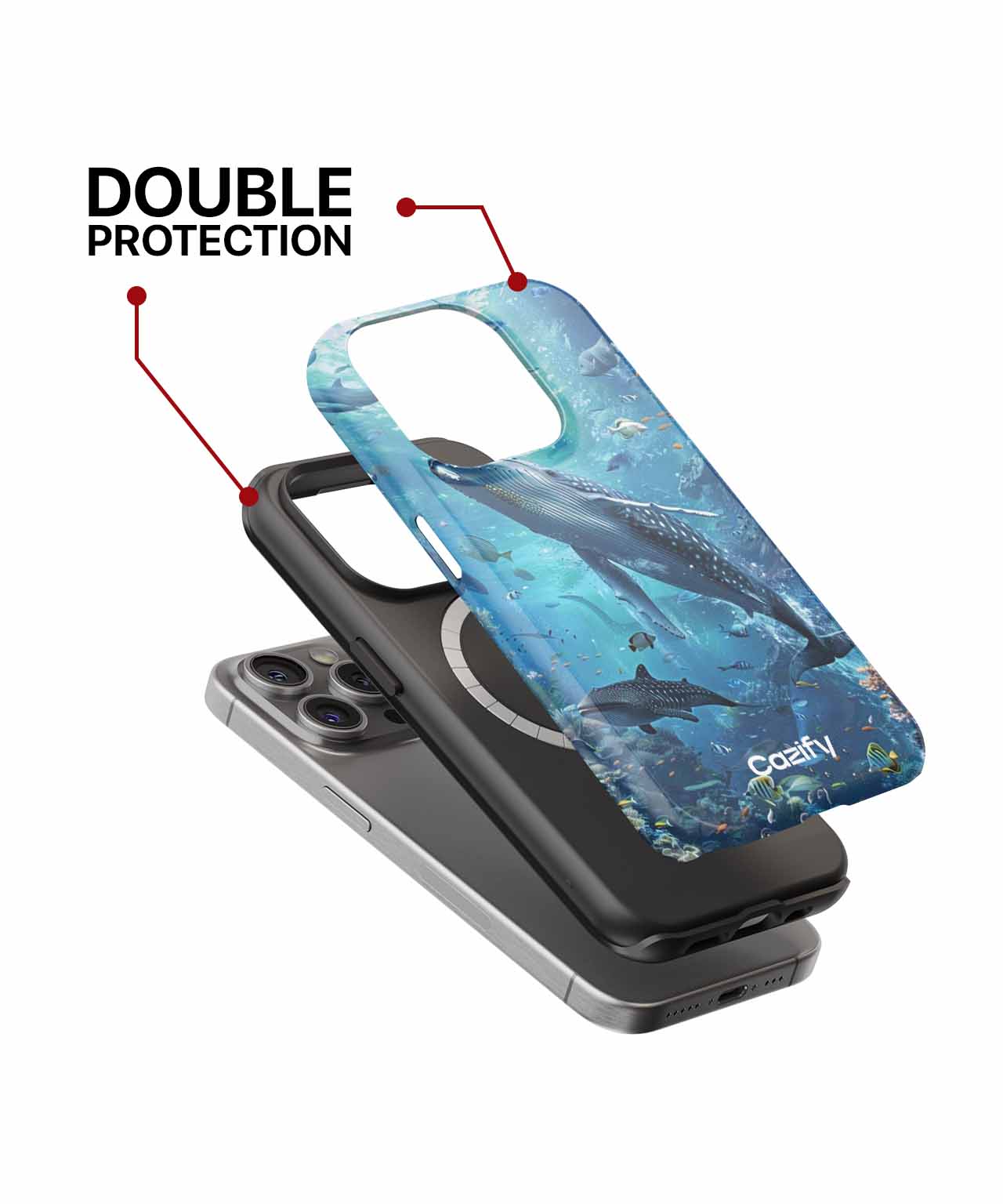 Majestic Whale Swimming in Ocean Wonderland iPhone case Case Cazify - Delivery Canada
