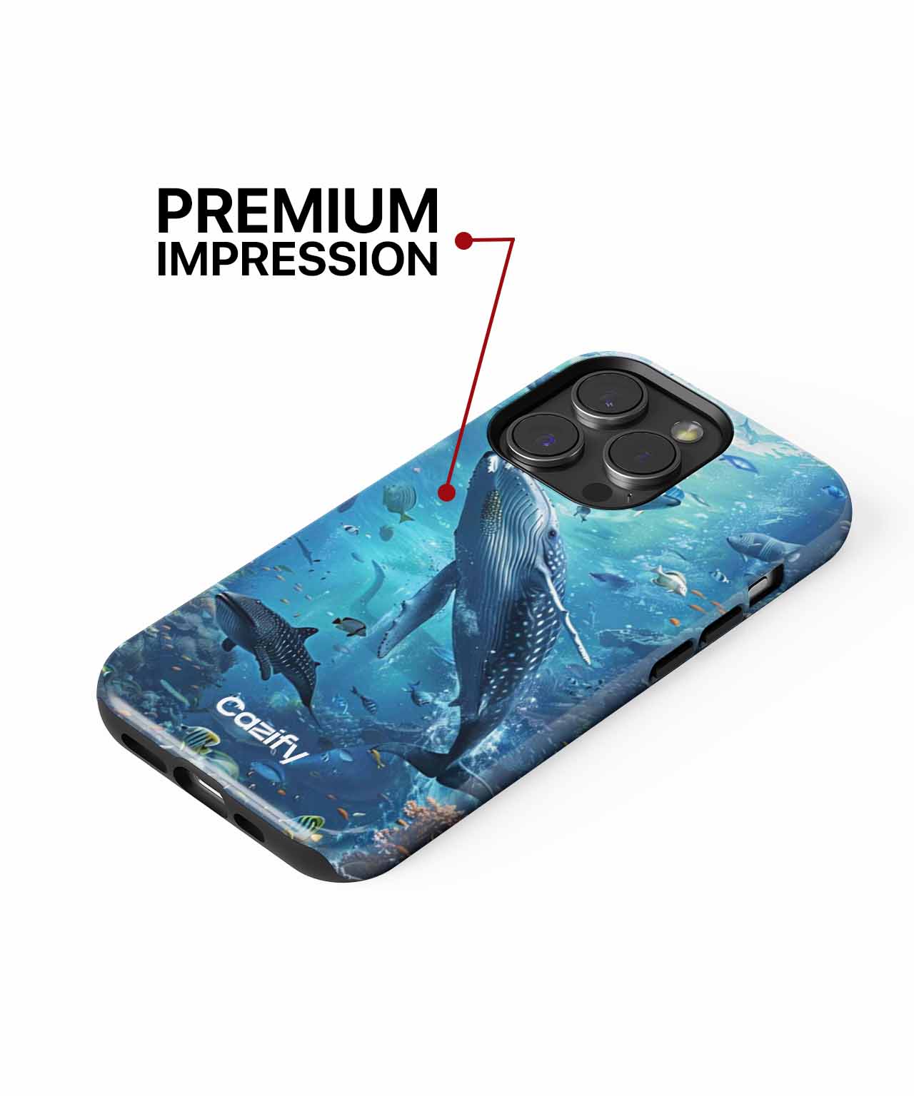 Majestic Whale Swimming in Ocean Wonderland iPhone case Case Cazify - Delivery Canada