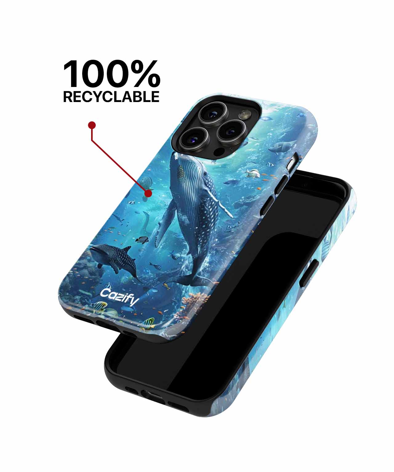 Majestic Whale Swimming in Ocean Wonderland iPhone case Case Cazify - Delivery Canada