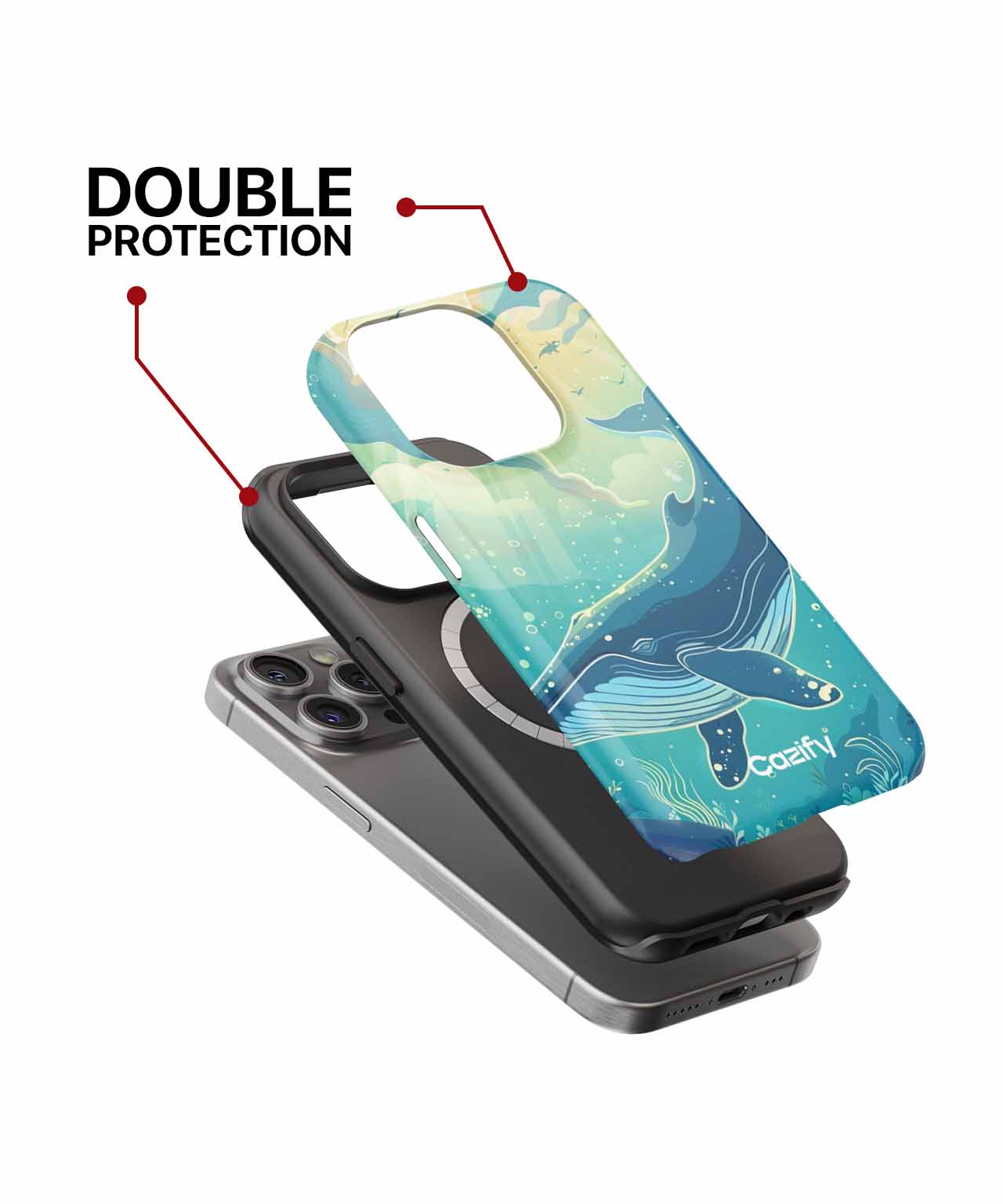 Majestic Whale Swimming Through Blue Waters iPhone case Case Cazify - Delivery Canada