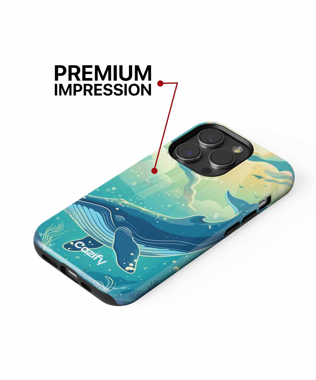 Majestic Whale Swimming Through Blue Waters iPhone case Case Cazify - Delivery Canada