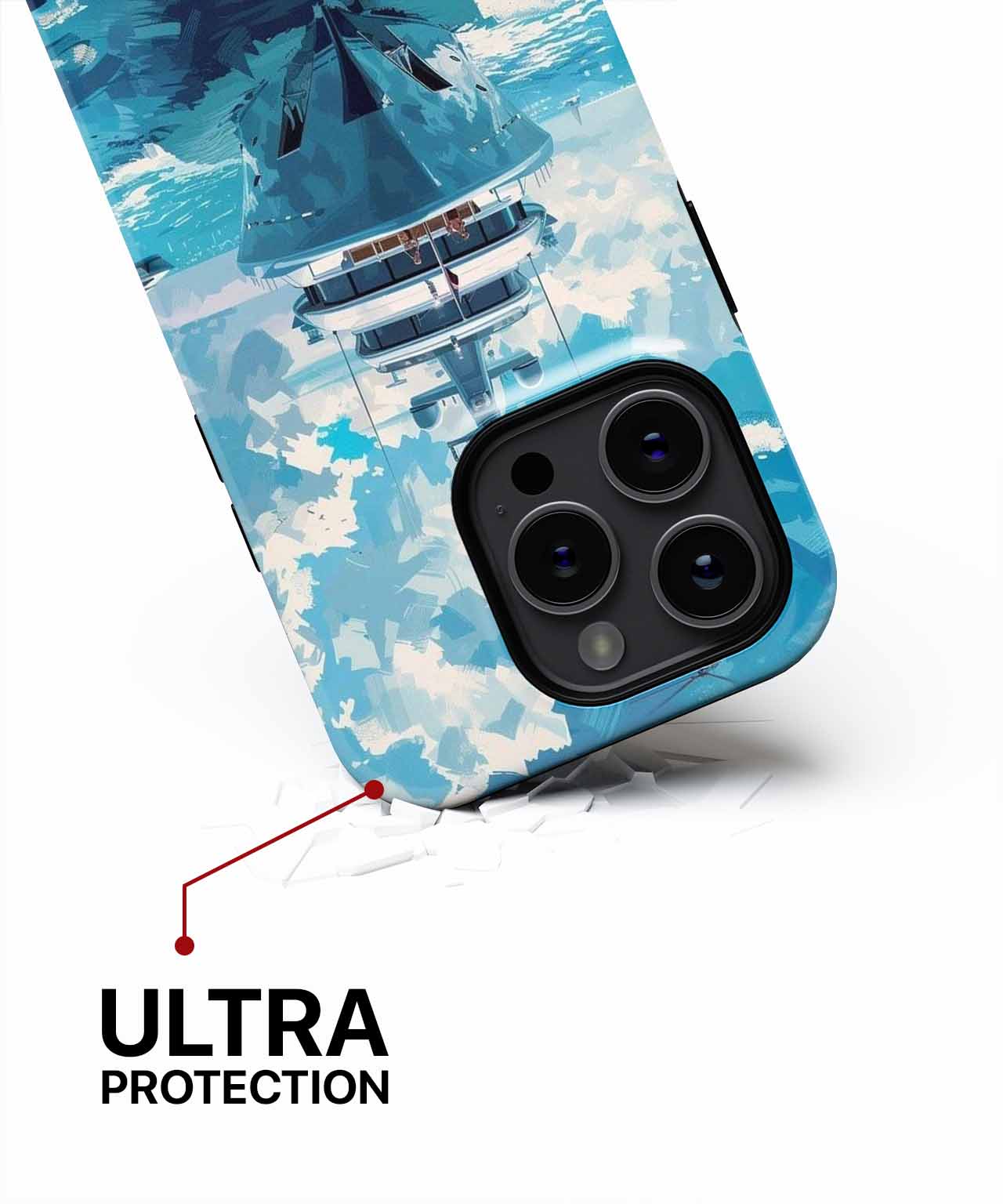 Majestic Yacht Adventure on Azure Seas iPhone case Case Cazify - Delivery Canada