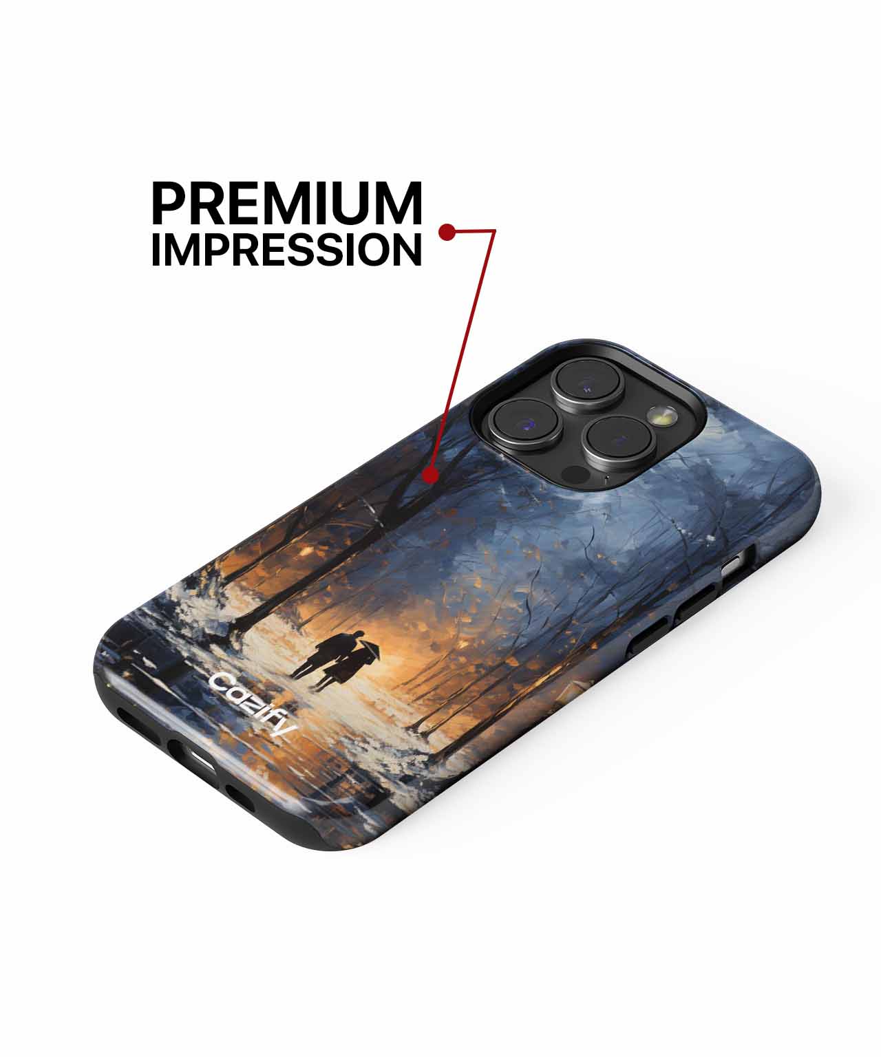 Melancholic Moonlit Stroll with Lovebirds iPhone case Case Cazify - Delivery Canada