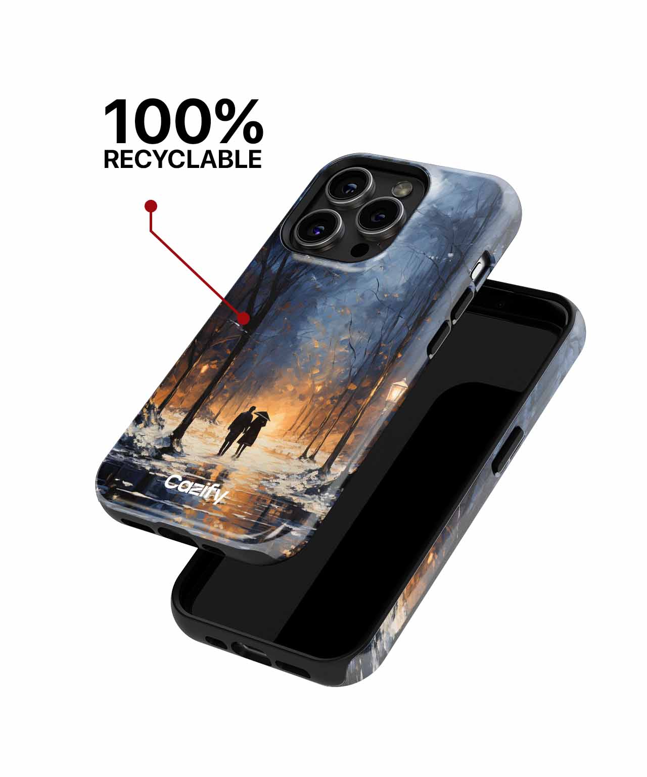 Melancholic Moonlit Stroll with Lovebirds iPhone case Case Cazify - Delivery Canada