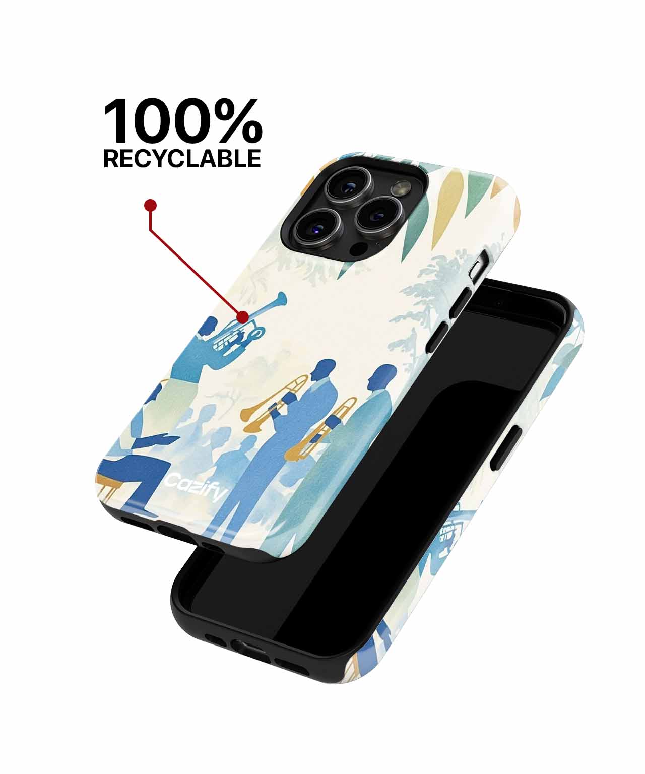 Melodic Jazz Vibes with Silhouettes iPhone case Case Cazify - Delivery Canada