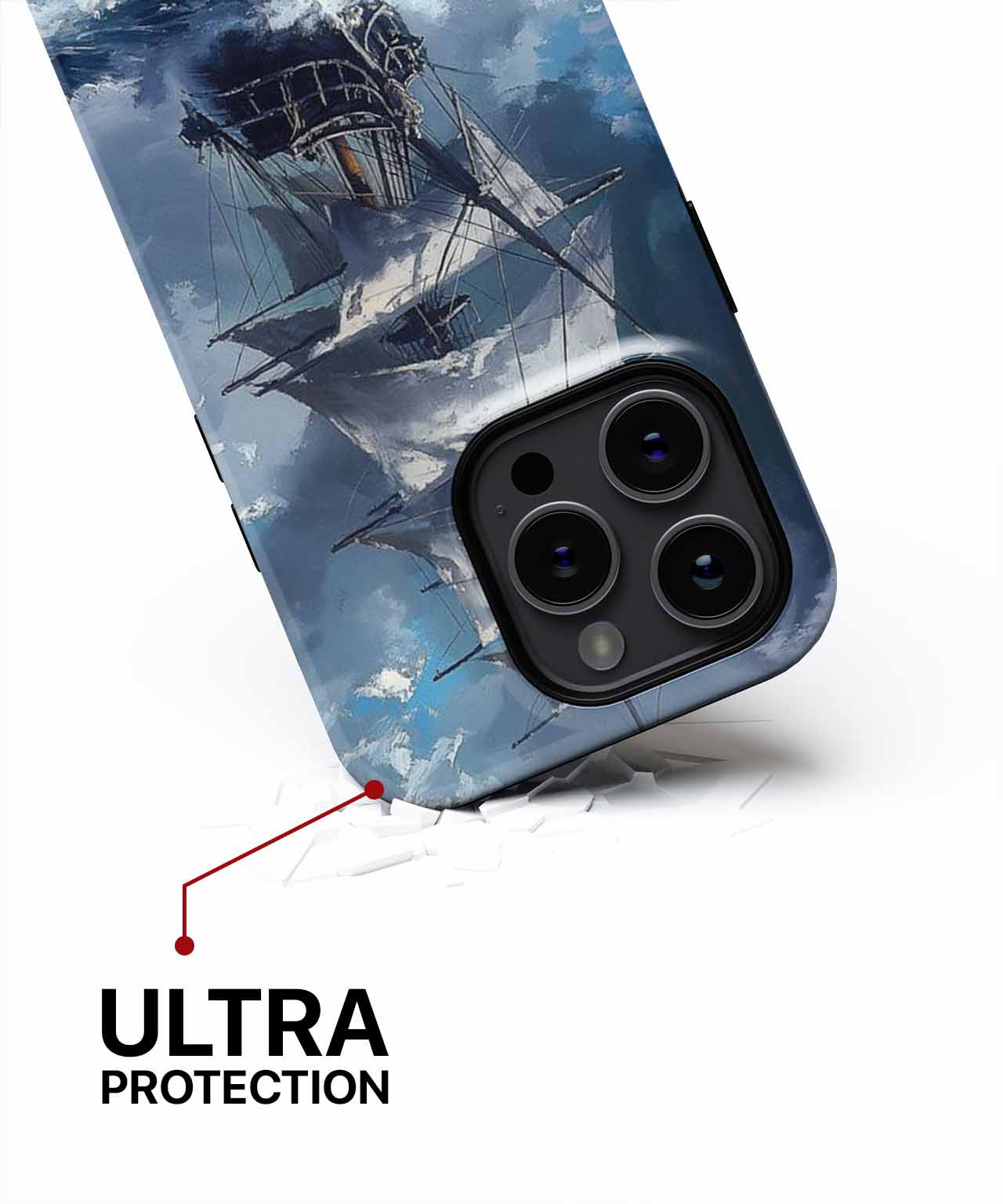 Mighty Ship Battling Wild Waves iPhone case Case Cazify - Delivery Canada