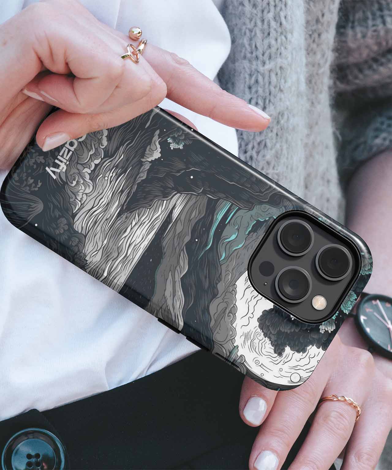 Moonlit Adventure in the Mystical Woods iPhone case Case Cazify - Delivery Canada
