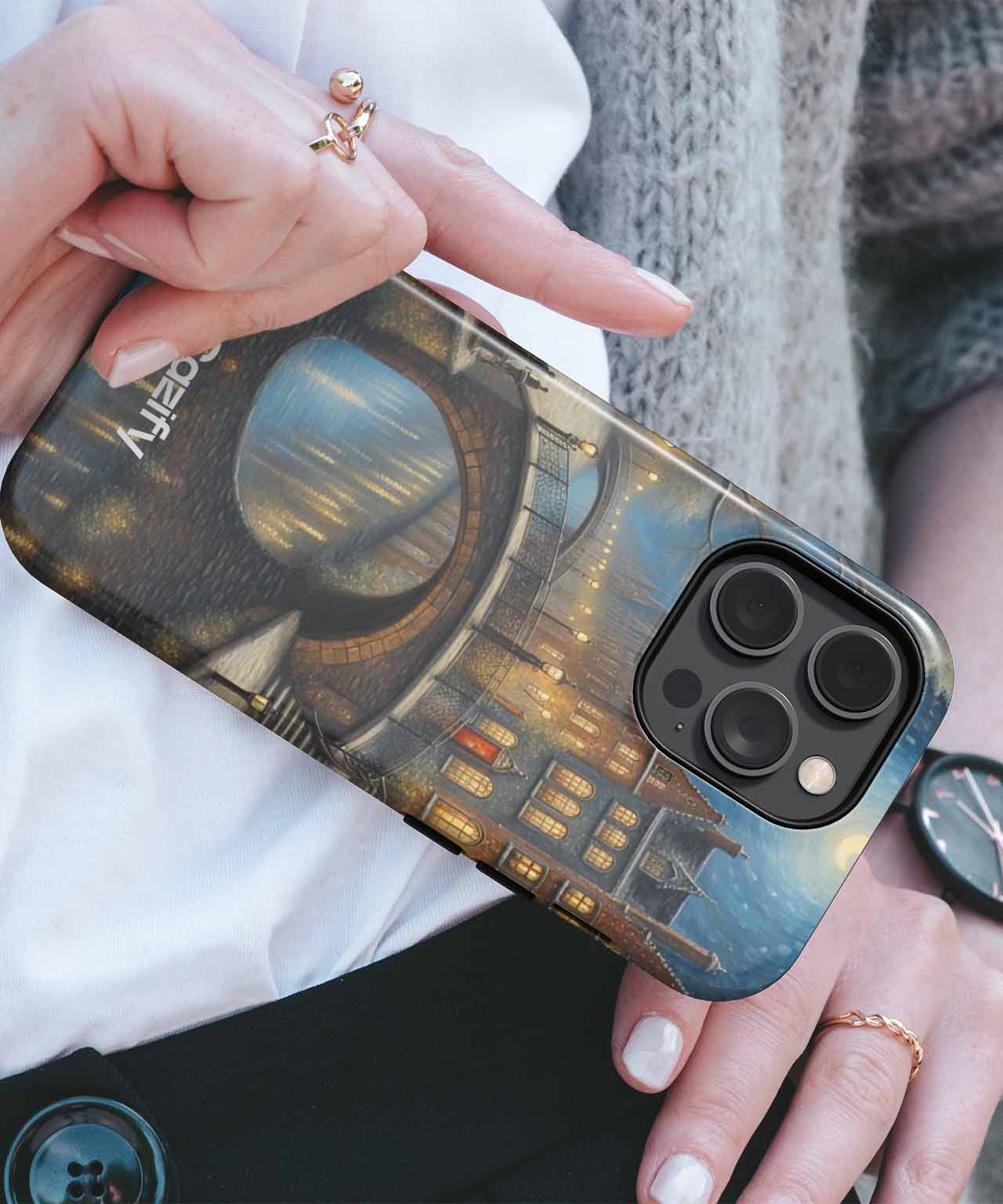 Moonlit Canal Scene with Cozy Vibes iPhone case Case Cazify - Delivery Canada