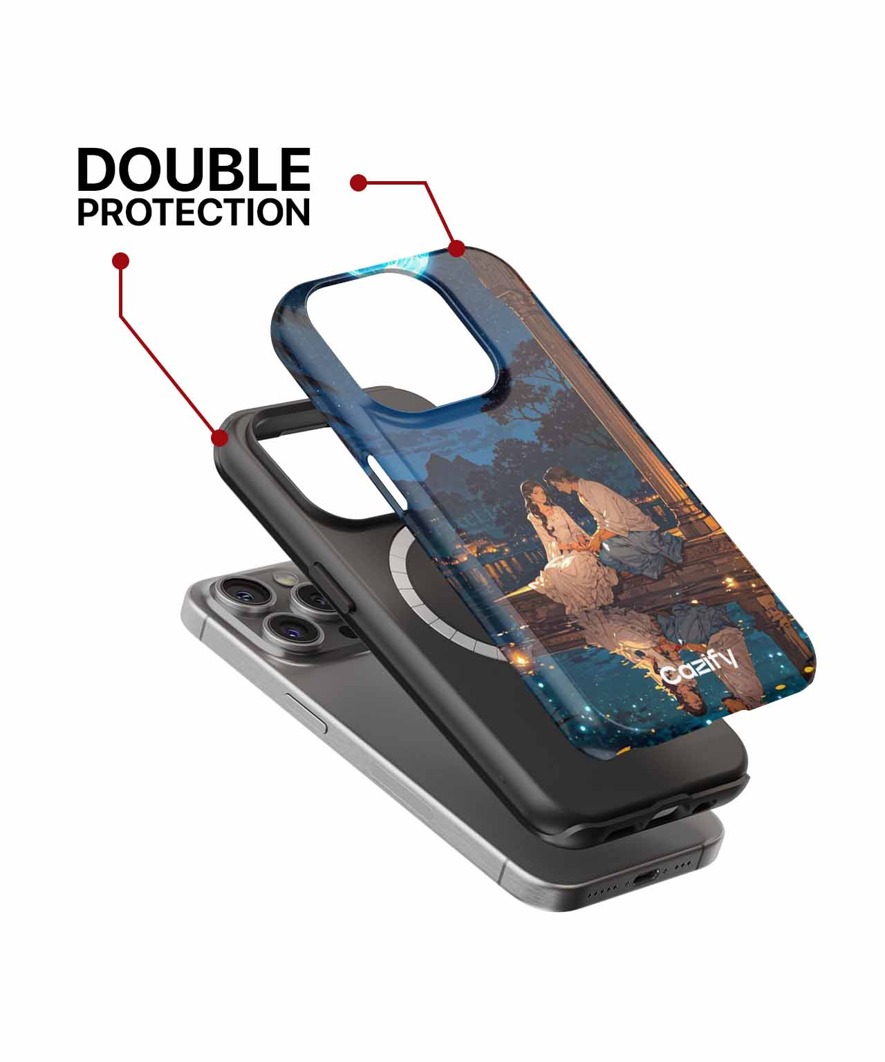 Moonlit Love Story by the Lake iPhone case Case Cazify - Delivery Canada