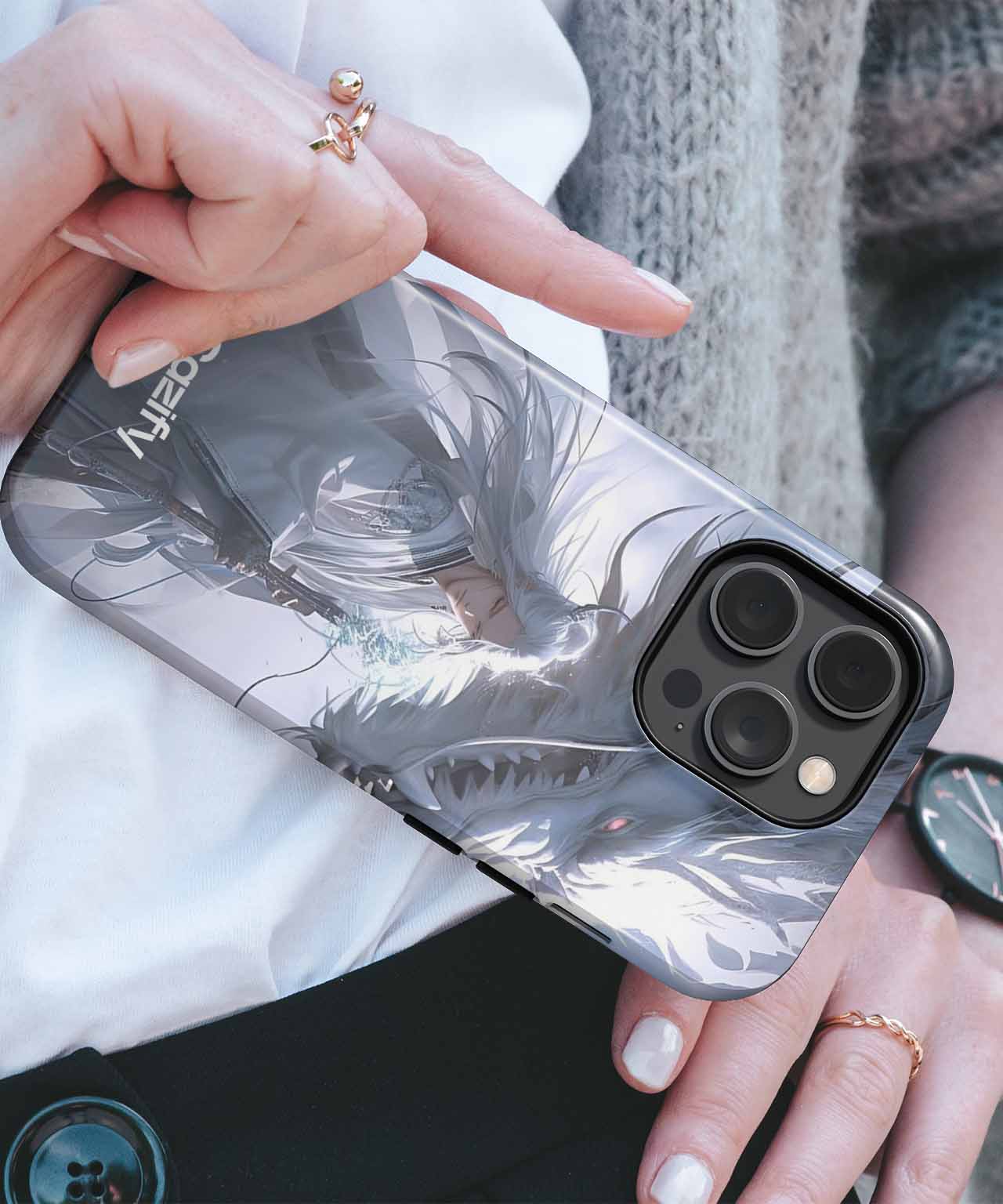 Mysterious Dragon Whisperer in Mist iPhone case Case Cazify - Delivery Canada