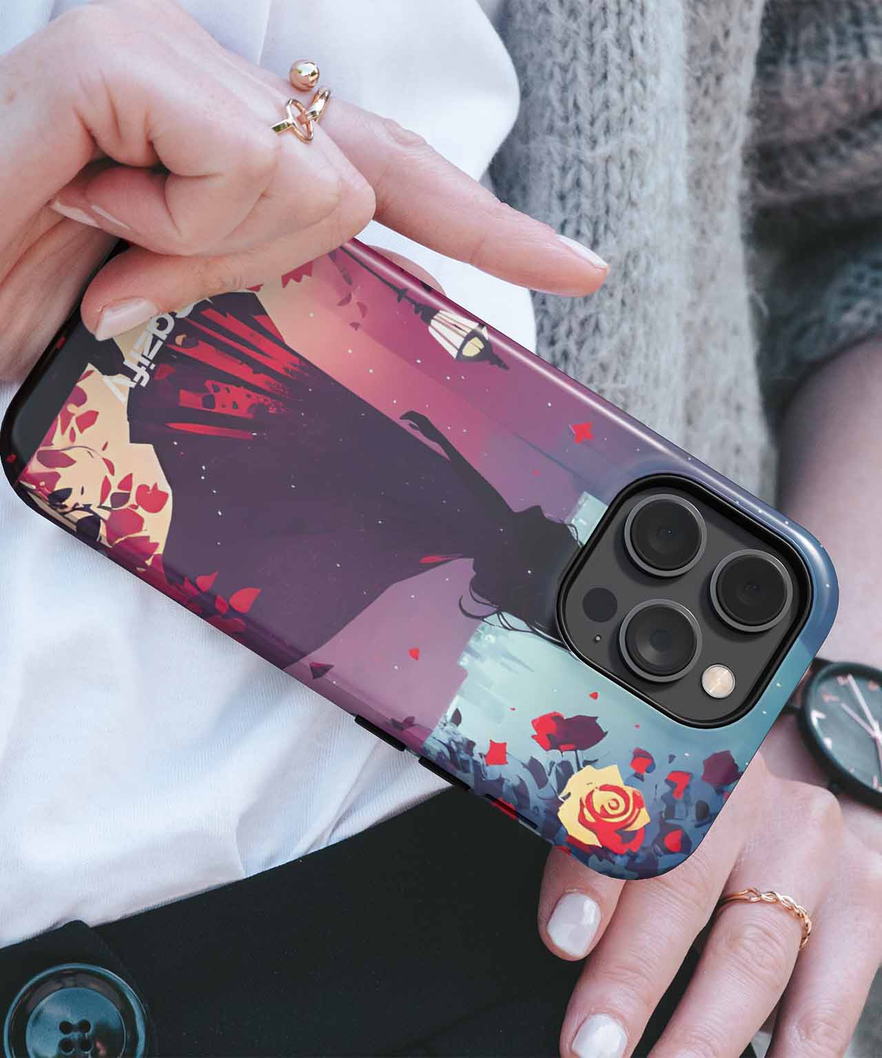 Mysterious Lady in a Floral Dream iPhone case Case Cazify - Delivery Canada