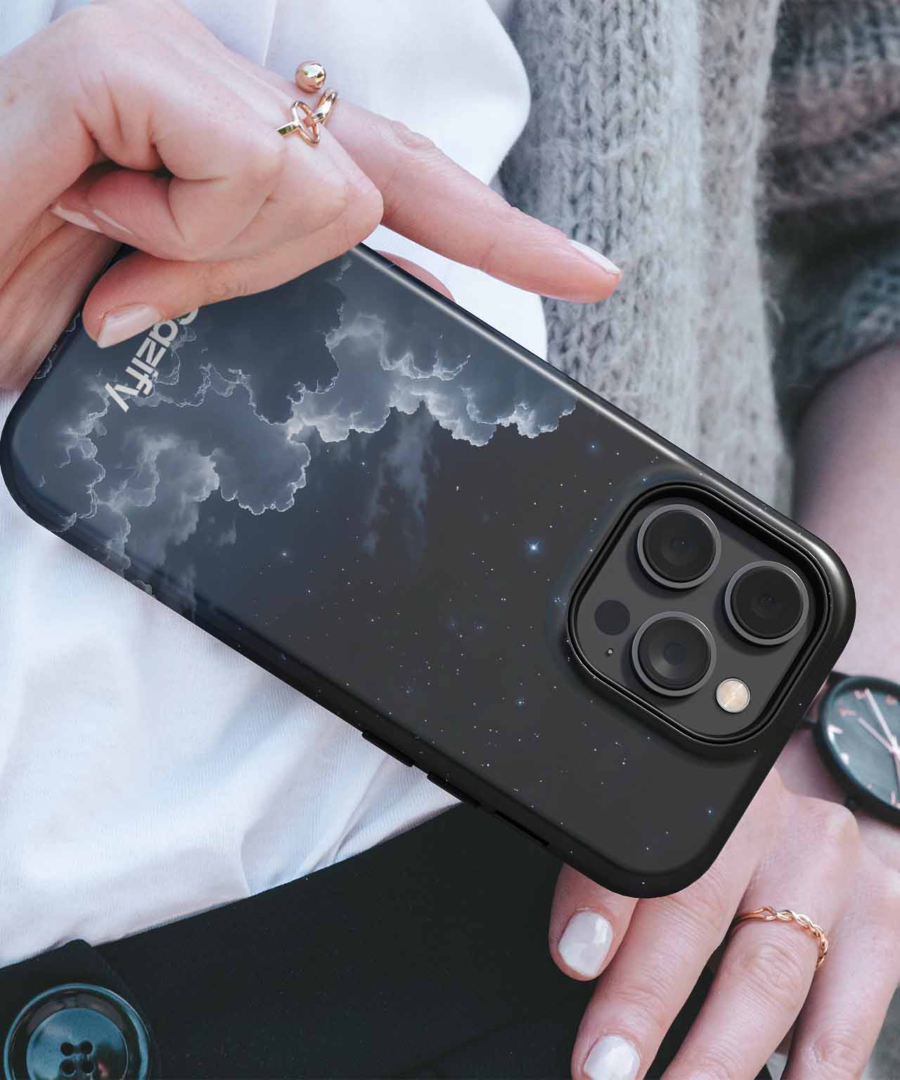 Mysterious night sky with twinkling stars iPhone case Case Cazify - Delivery Canada