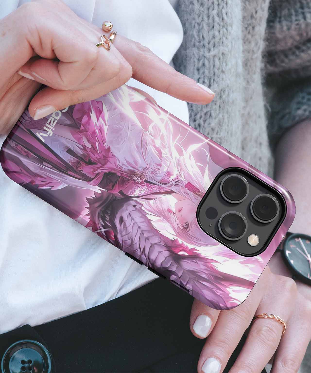 Mystical Dragon Guardian Princess iPhone case Case Cazify - Delivery Canada