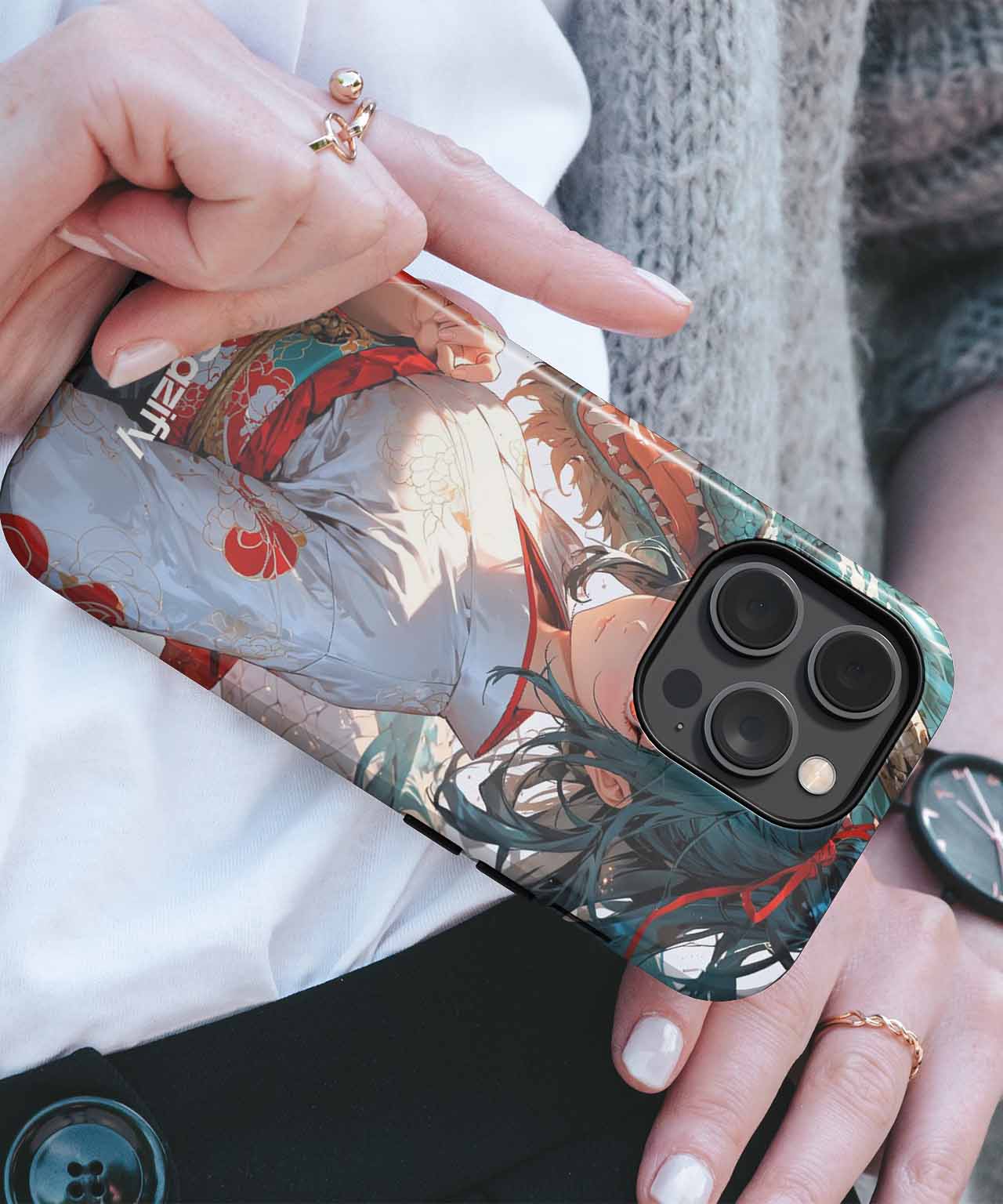 Mystical Dragon Warrior with Fiery Eyes iPhone case Case Cazify - Delivery Canada