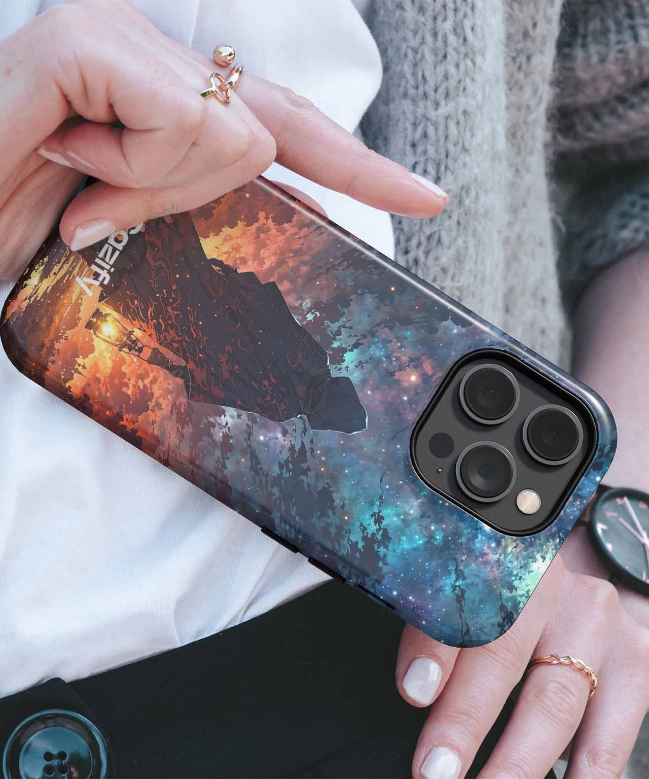 Mystical Lantern Adventure Under Stars iPhone case Case Cazify - Delivery Canada