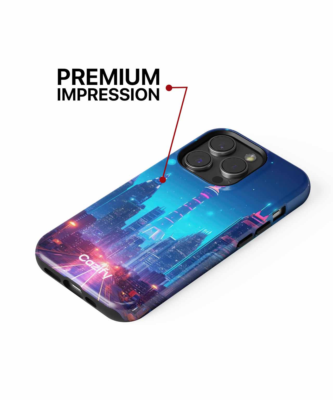 Neon Dreams of a Futuristic City iPhone case Case Cazify - Delivery Canada