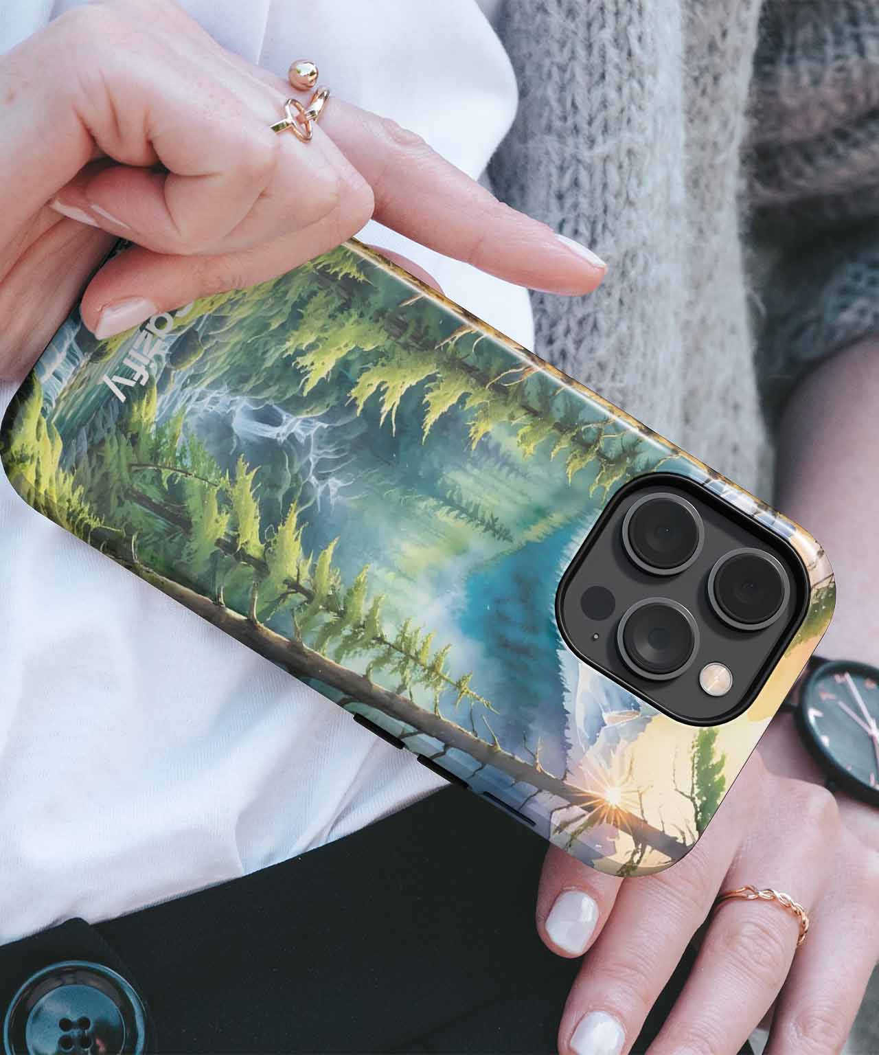 Peaceful Nature Retreat with Flowing Stream iPhone case Case Cazify - Delivery Canada