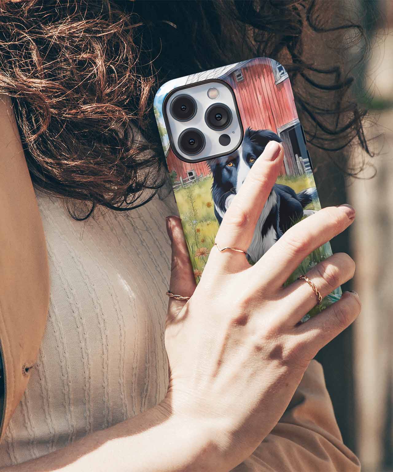 Playful Farm Dog Enjoying the Sunshine iPhone case Case Cazify - Delivery Canada