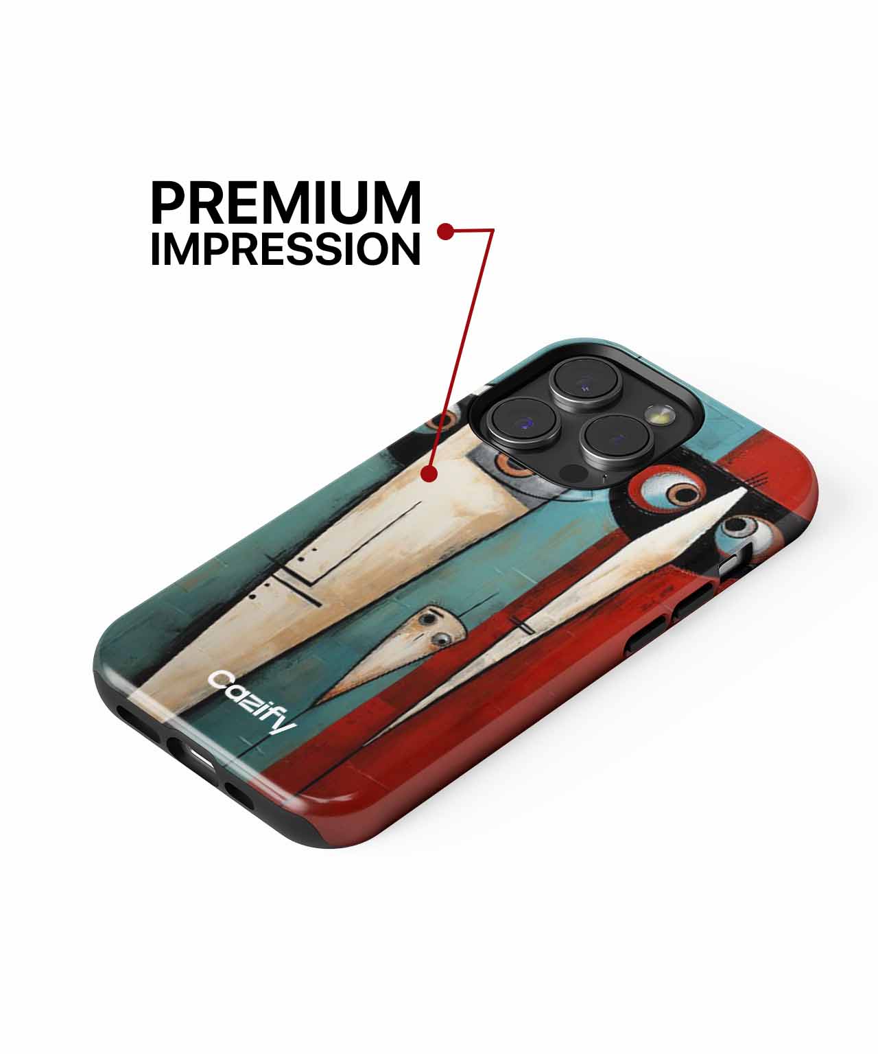 Quirky Family Portrait with Peculiar Expressions iPhone case Case Cazify - Delivery Canada
