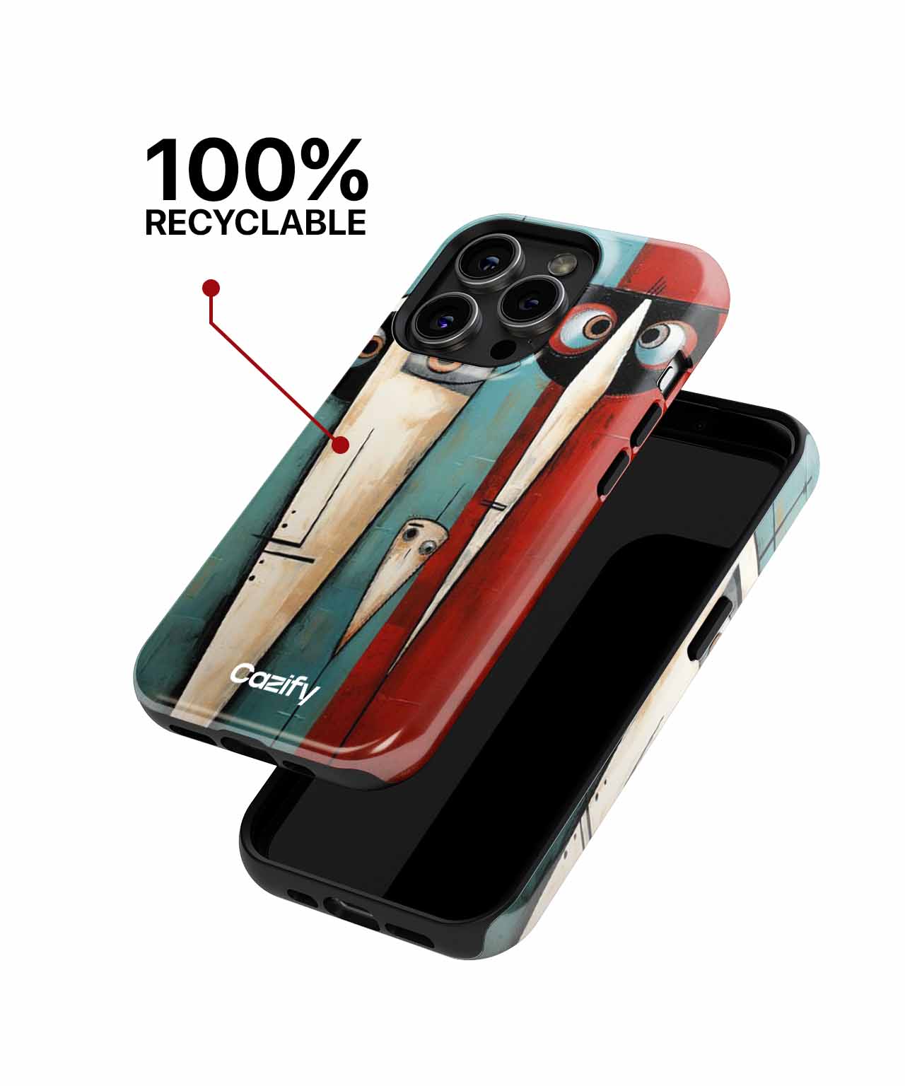 Quirky Family Portrait with Peculiar Expressions iPhone case Case Cazify - Delivery Canada