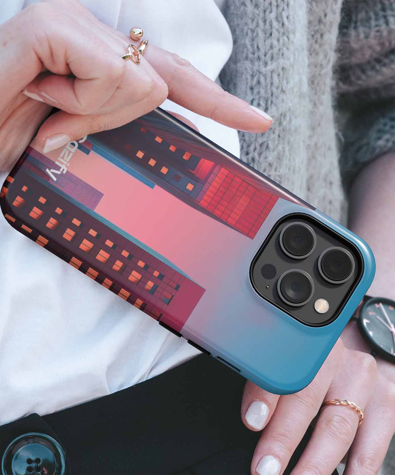 Radiant Cityscape at Sunset Colors iPhone case Case Cazify - Delivery Canada