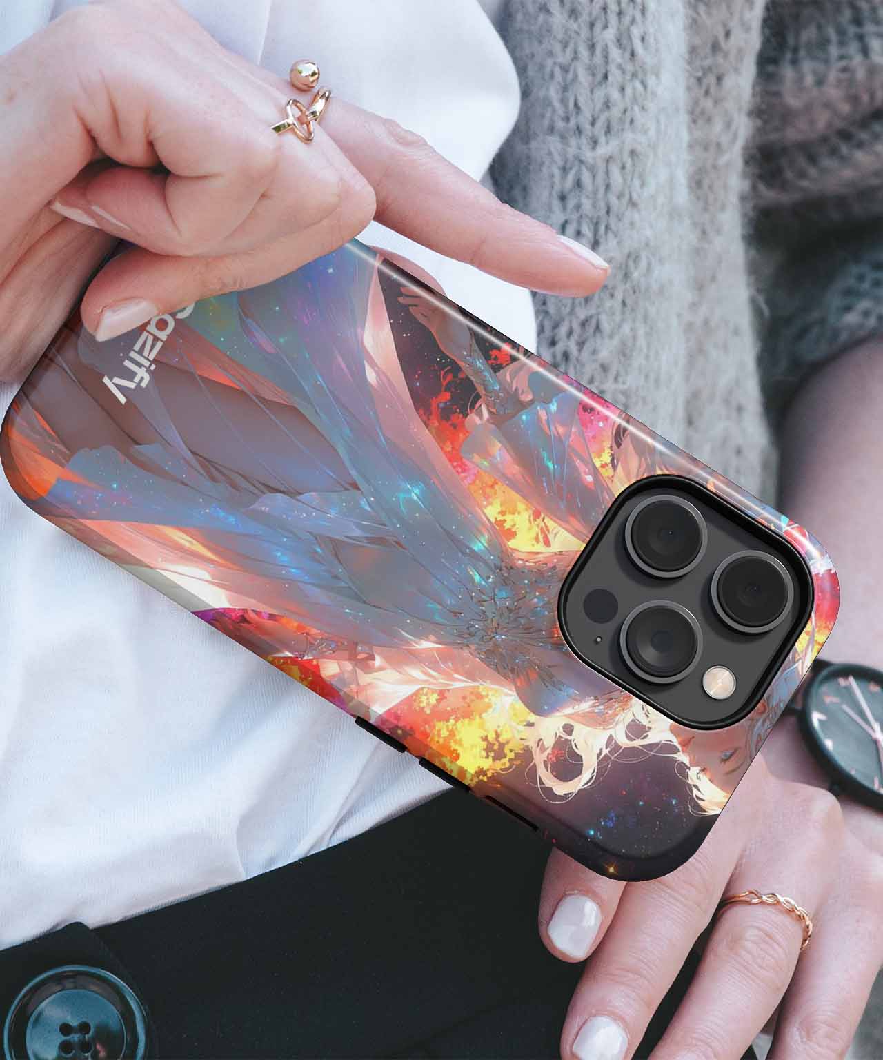 Radiant Cosmic Dancer in Shimmering Light iPhone case Case Cazify - Delivery Canada