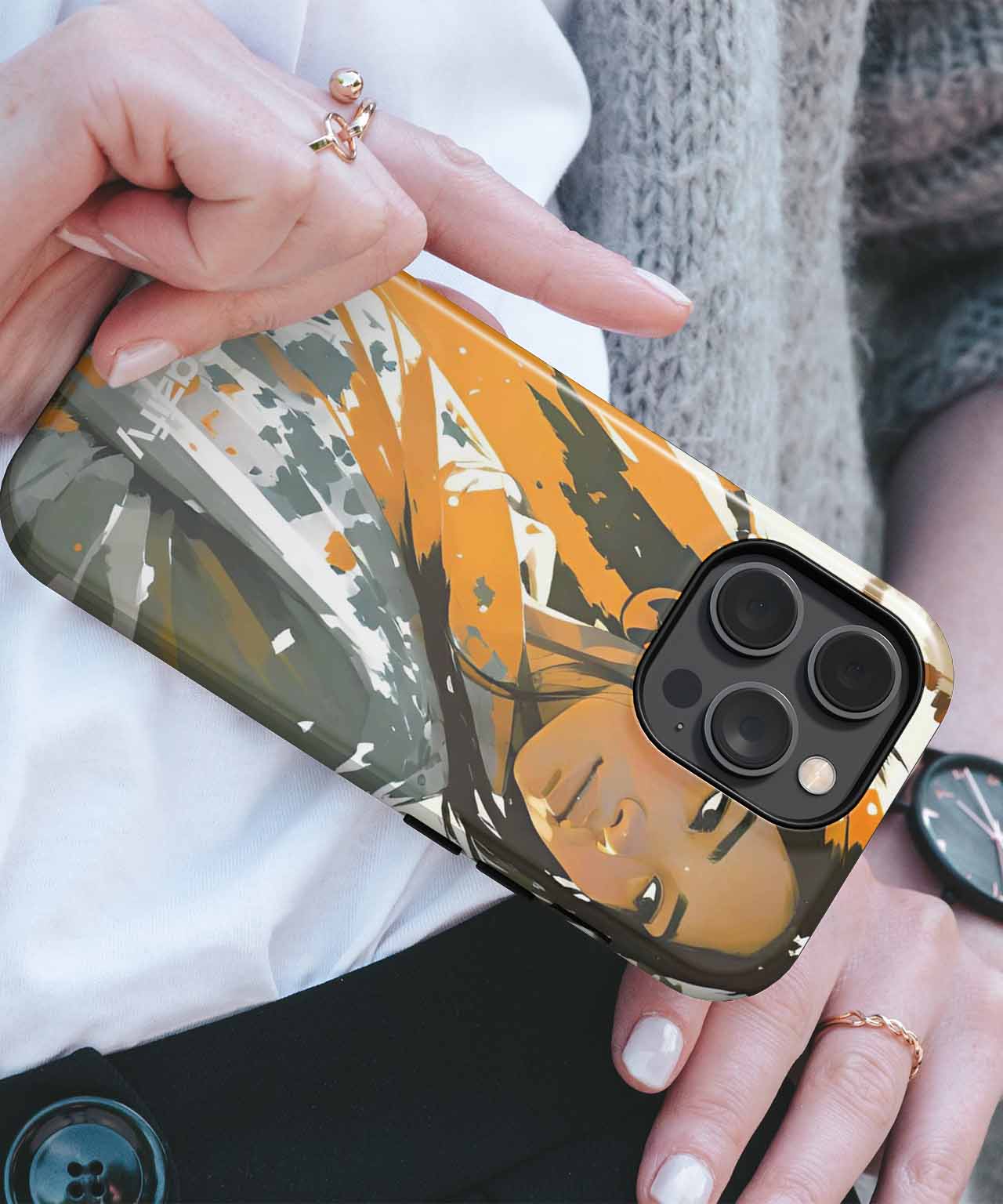 Radiant Muse in Bold Colors iPhone case Case Cazify - Delivery Canada