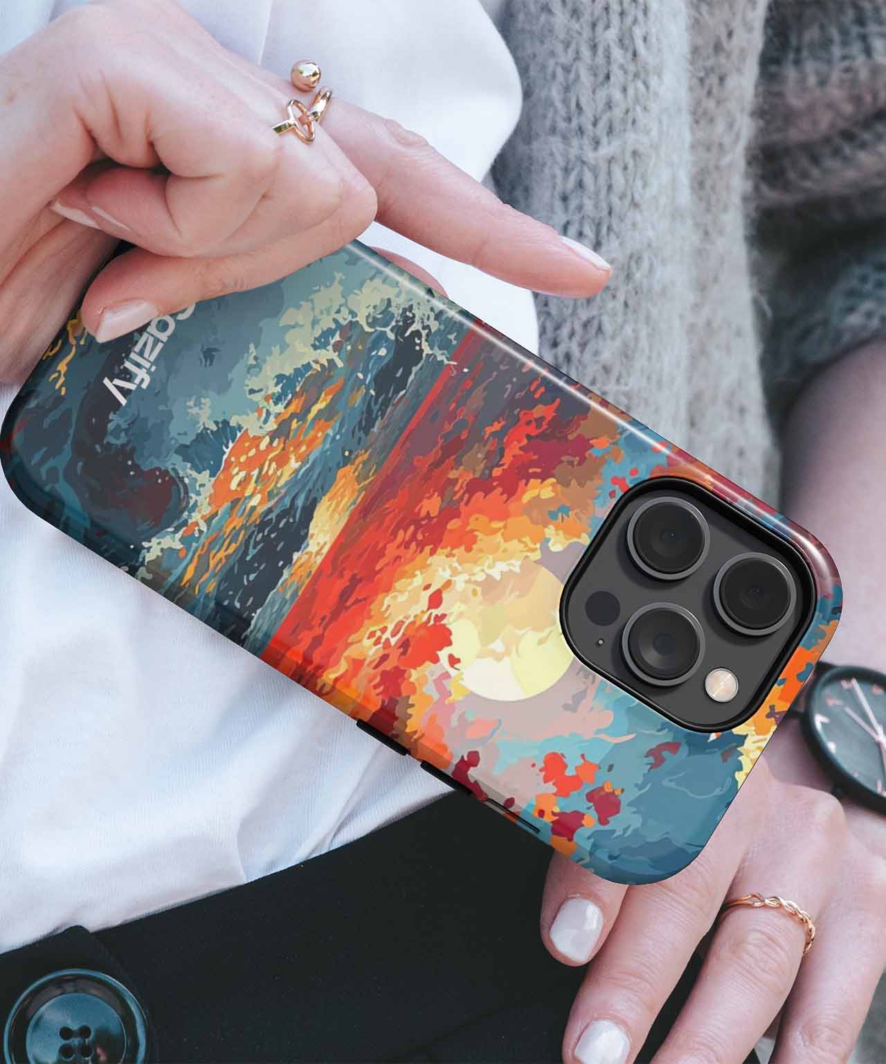 Radiant Sunset Over Roaring Waves iPhone case Case Cazify - Delivery Canada