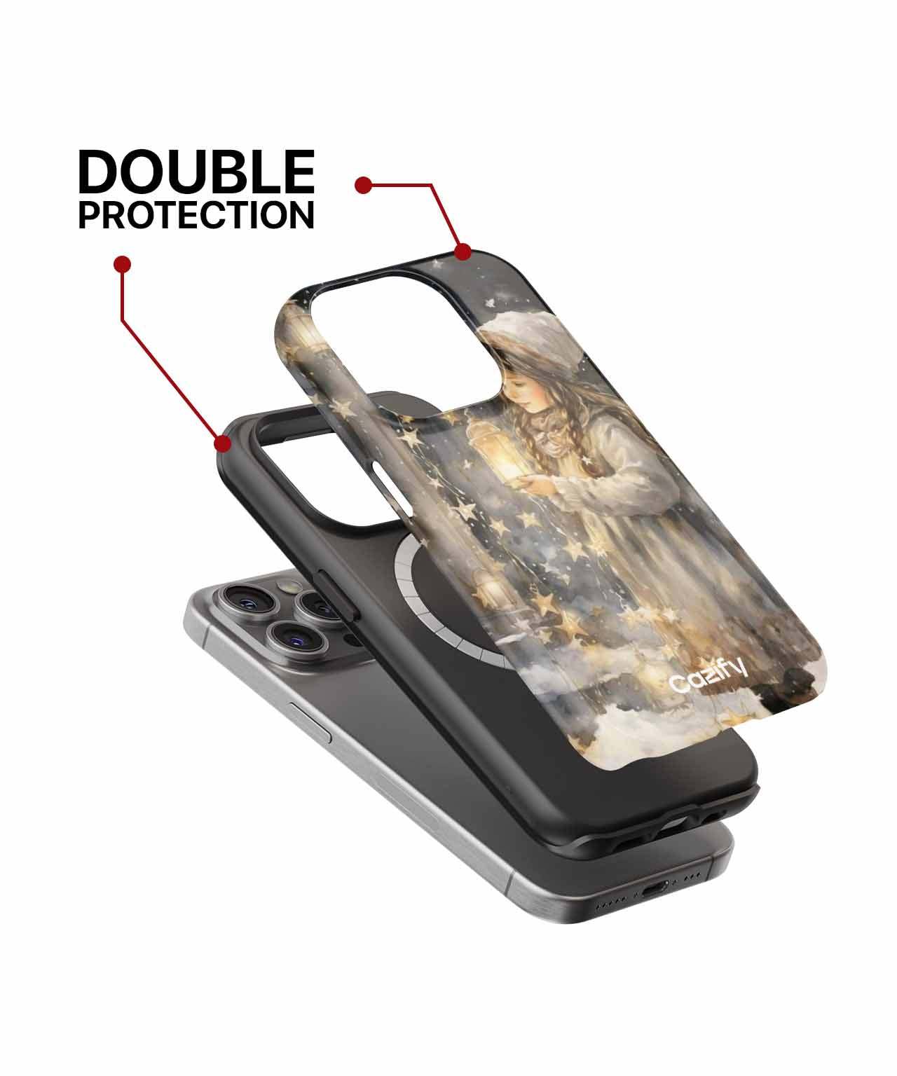 Radiant Winter Wonder Lantern Girl iPhone case Case Cazify - Delivery Canada