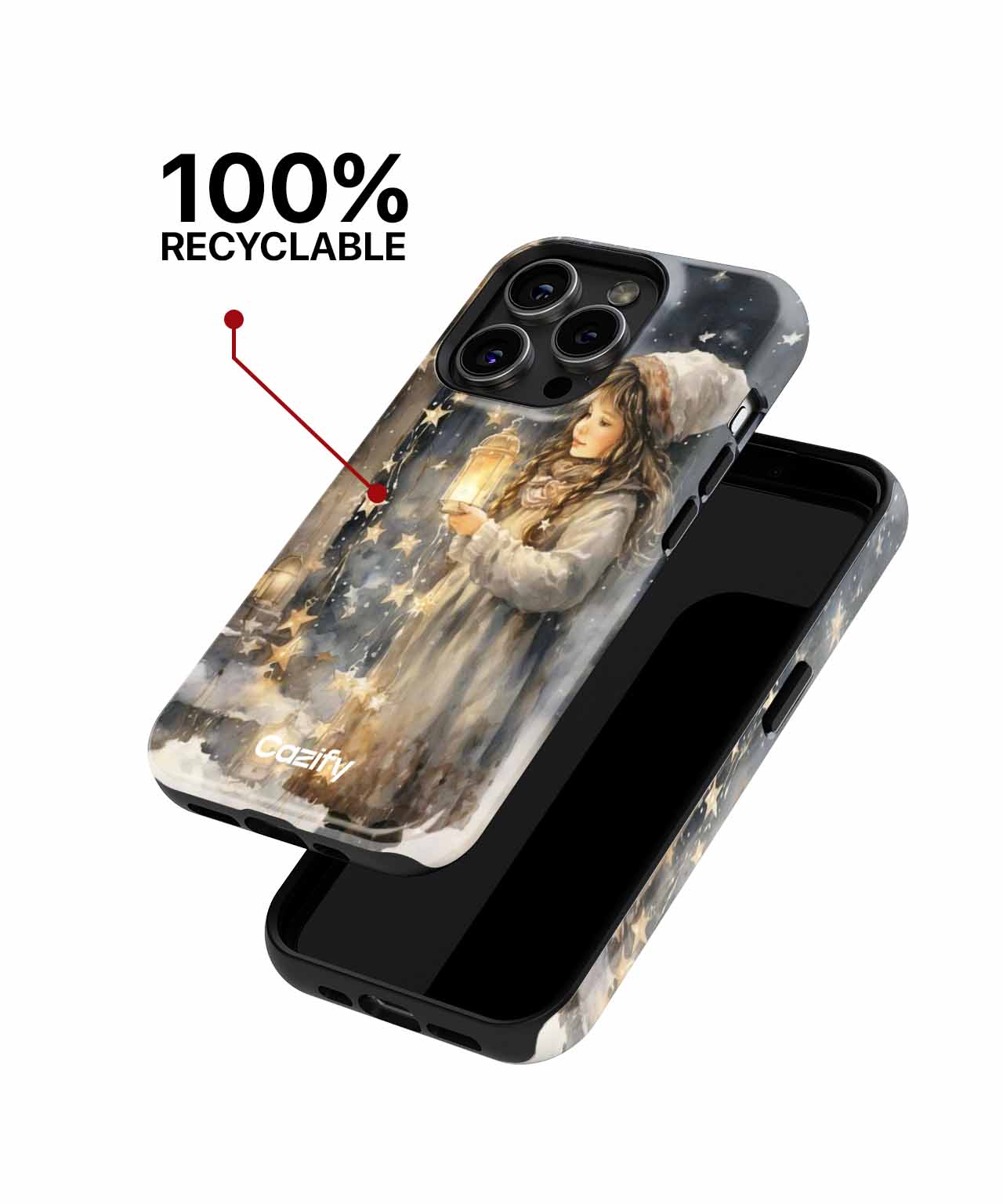 Radiant Winter Wonder Lantern Girl iPhone case Case Cazify - Delivery Canada
