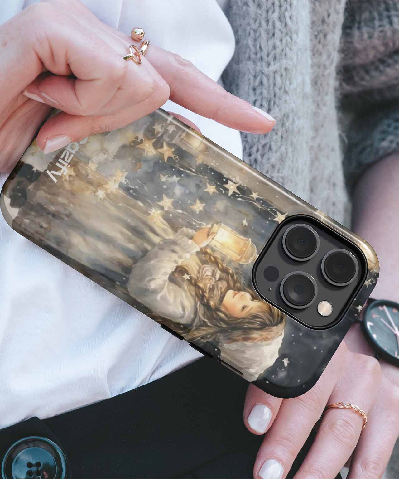 Radiant Winter Wonder Lantern Girl iPhone case Case Cazify - Delivery Canada