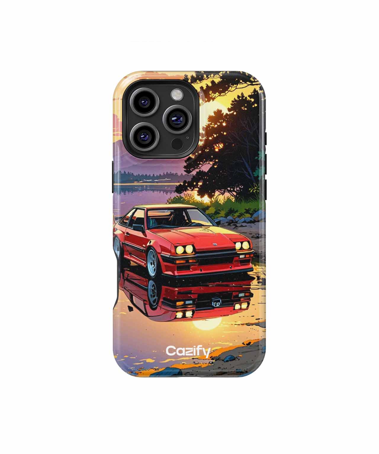 Red Racer Under Sunset Reflections iPhone case Case Cazify - Delivery Canada