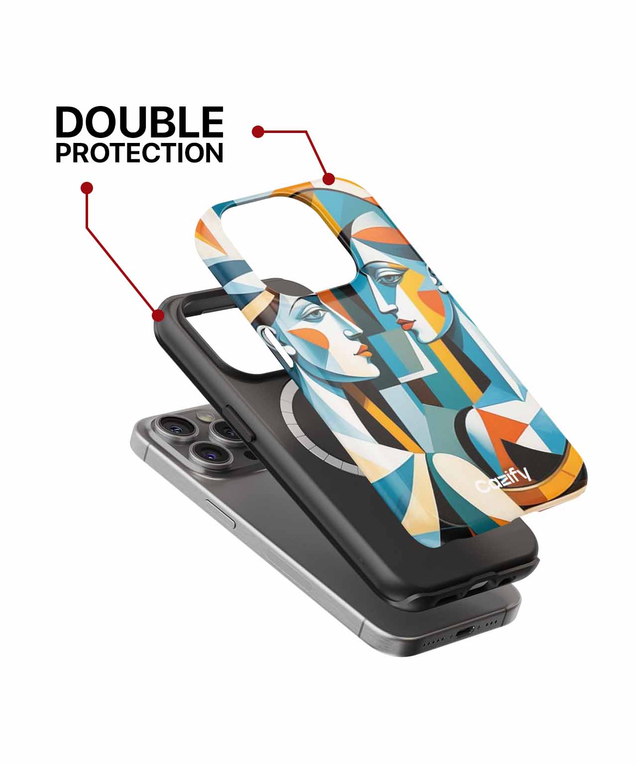 Reflective Colorful Duality Dance iPhone case Case Cazify - Delivery Canada