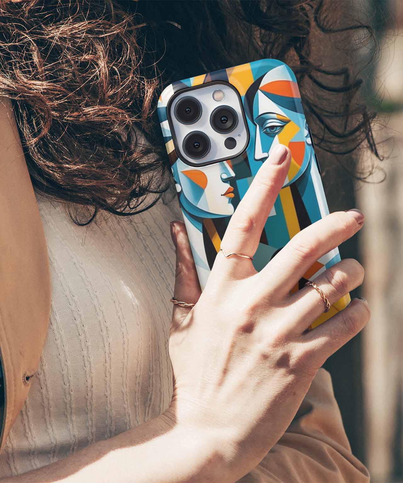 Reflective Colorful Duality Dance iPhone case Case Cazify - Delivery Canada