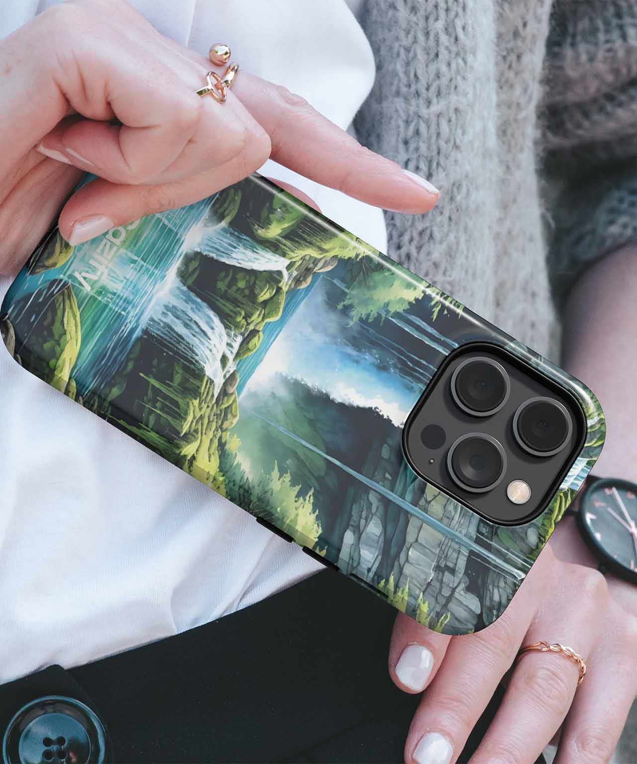 Refreshing Waterfall Paradise iPhone case Case Cazify - Delivery Canada