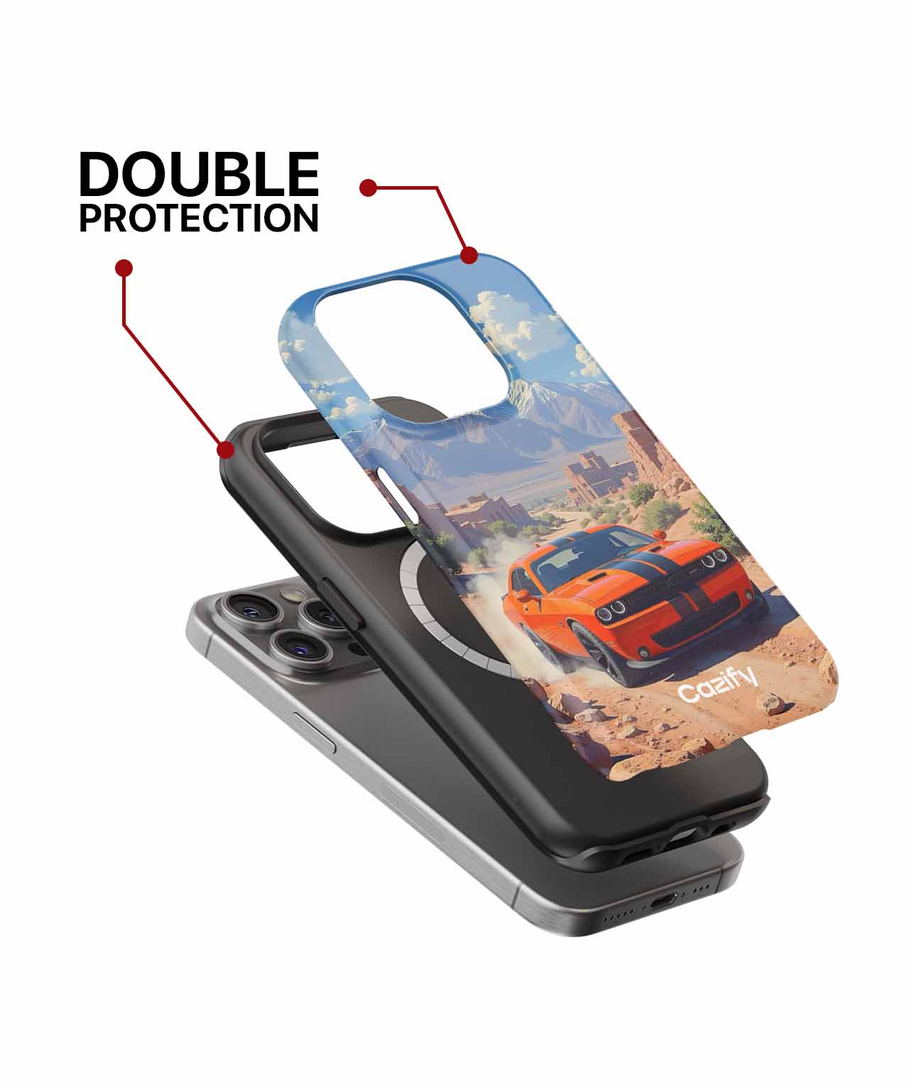 Revved Up Adventure Through Desert Mountains iPhone case Case Cazify - Delivery Canada